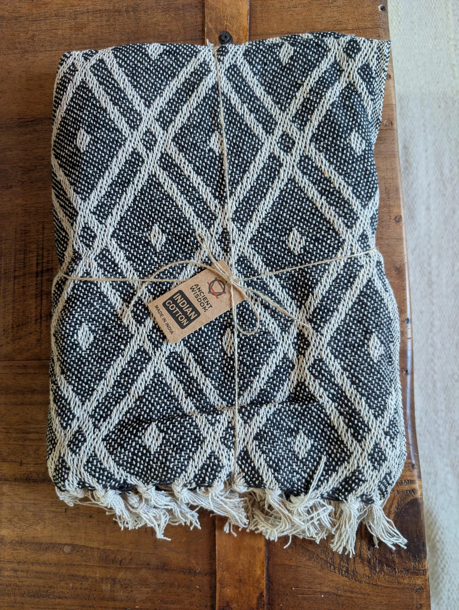 Joli plaid en coton recyclé