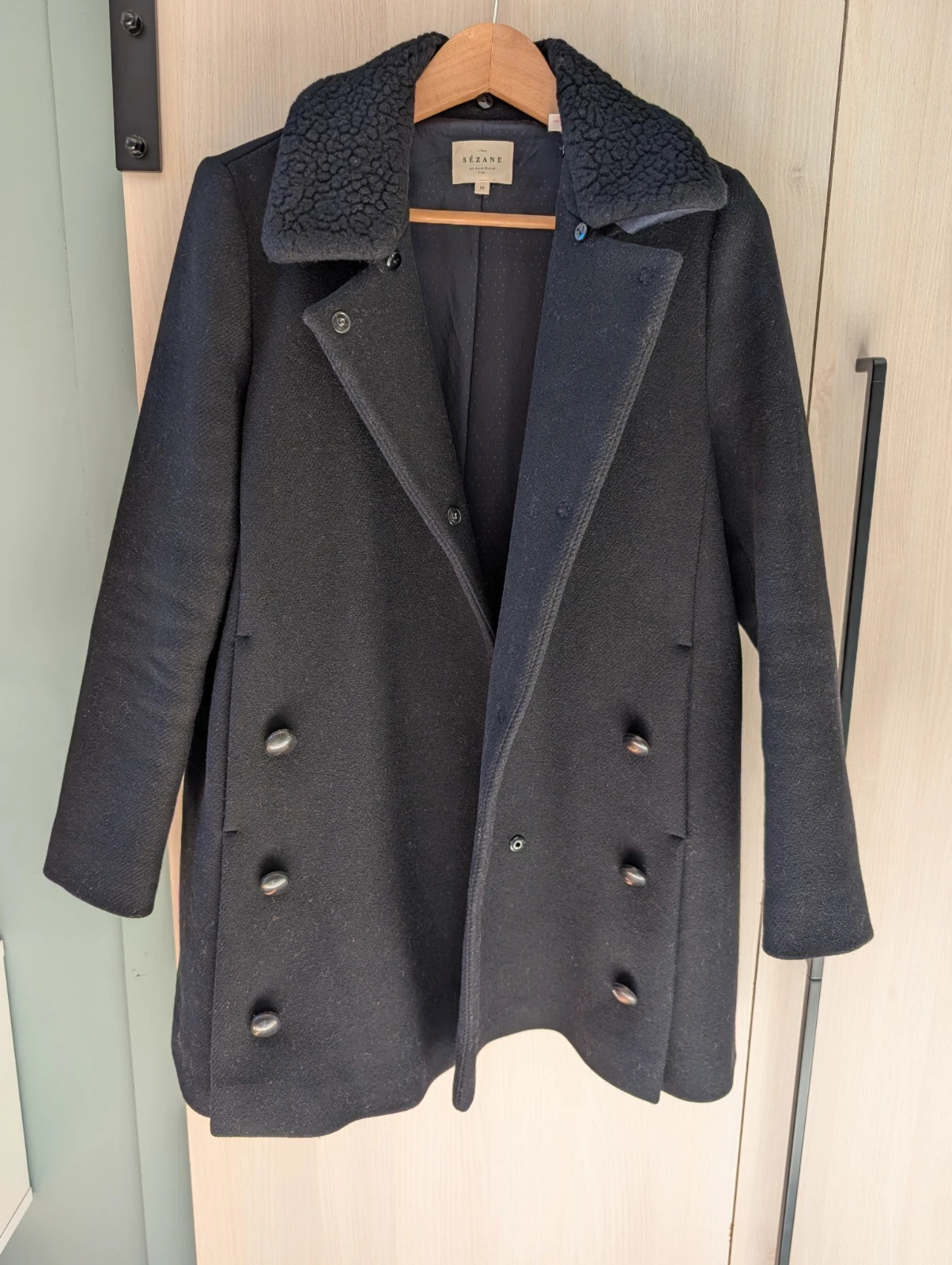 Manteau caban Sézane élégant, noir T 38 – Sézane – taille M / 38 / 10 2