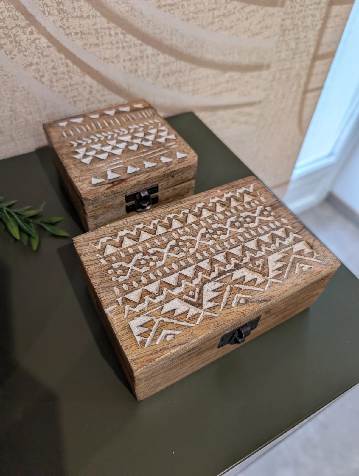 Très joli ensemble de petites boites en bois – aucune 2