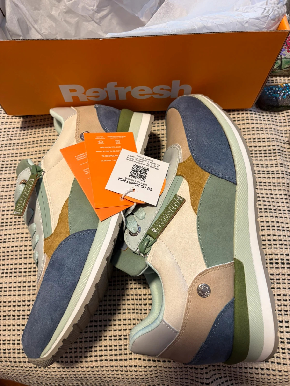 Zapatillas multicolores veganas Refresh talla 39 sneakers basket baskets pastel v15