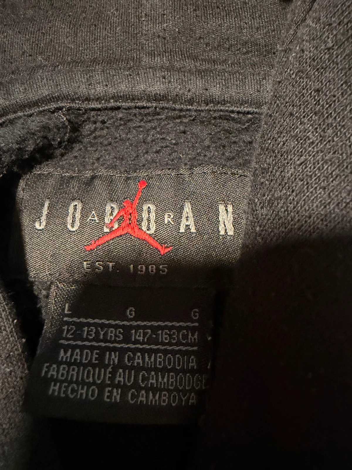 Sudadera jordan negra niño 12-13 años hoodie t-shirt – Jordan – taille 12 ans / 152 cm 4