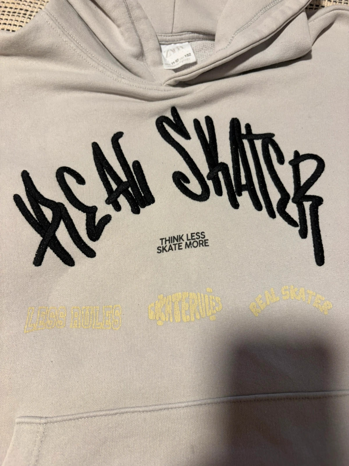 Sudadera gris con capucha Zara de niño talla 11-12 años Real Skater hoodie sweat jumper – Zara – taille 11 ans / 146 cm 4