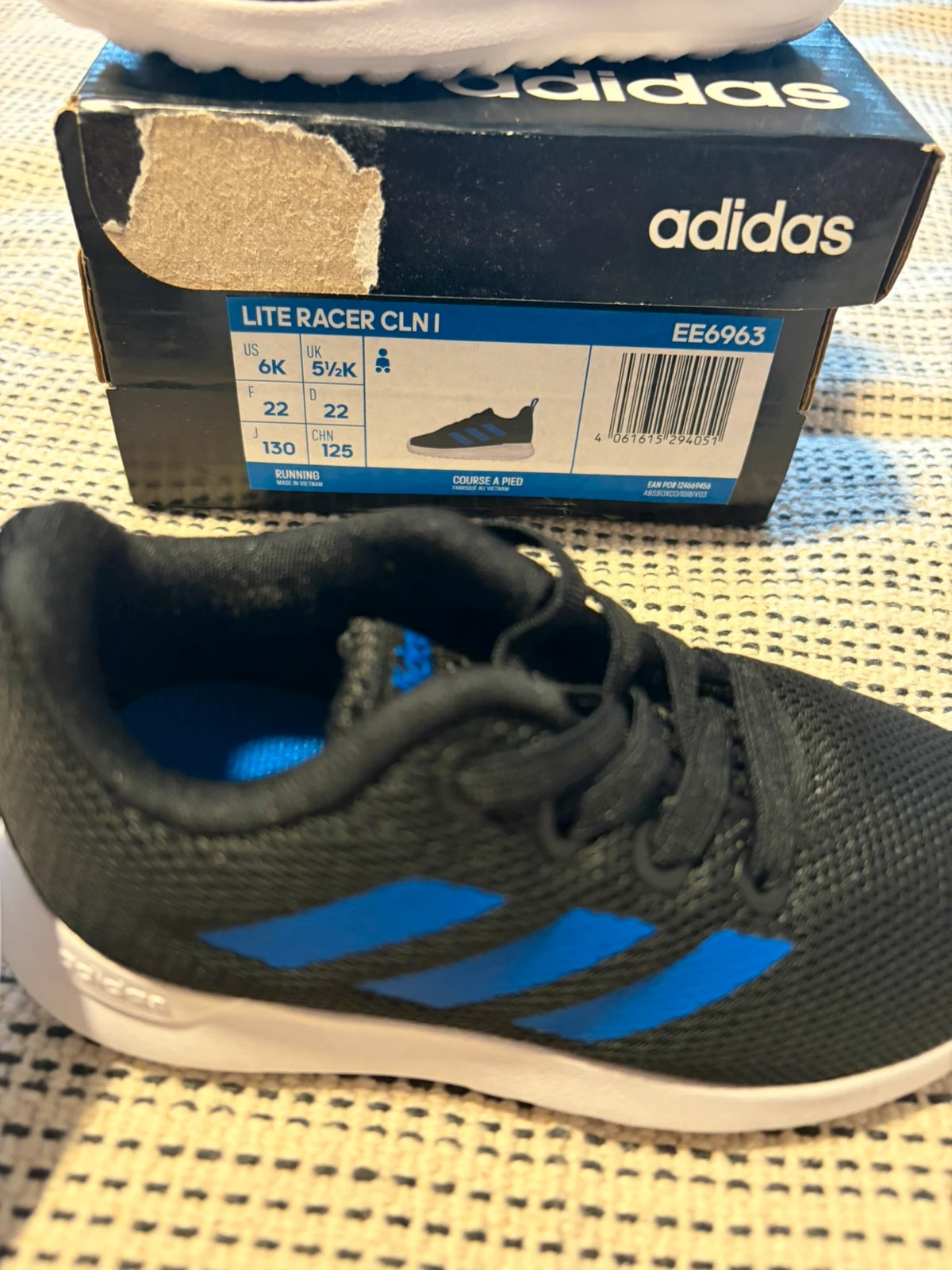 Zapatillas de deporte adidas lite racer cln i negras y azul talla 22 nuevas en caja original. – adidas – taille 22 3