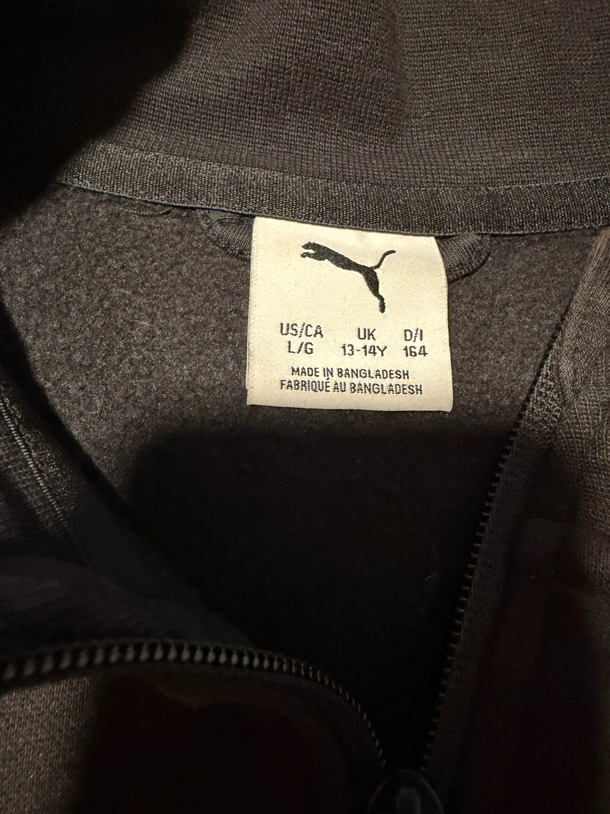 Chaqueta chandal puma negro niño 13-14 años sweatshirt veste – Puma – taille 13 ans / 158 cm 4
