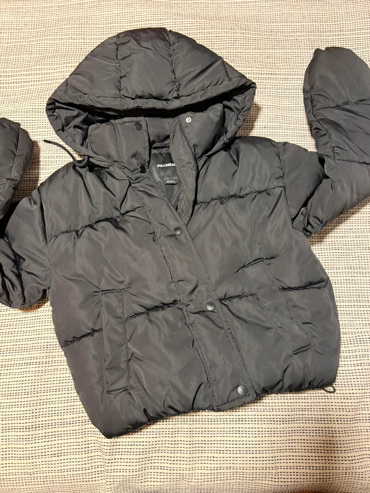 Chaqueta plumifero pull and bear negro mujer xs doudoune puffer jacket – Pull & Bear – taille XS / 34 / 6