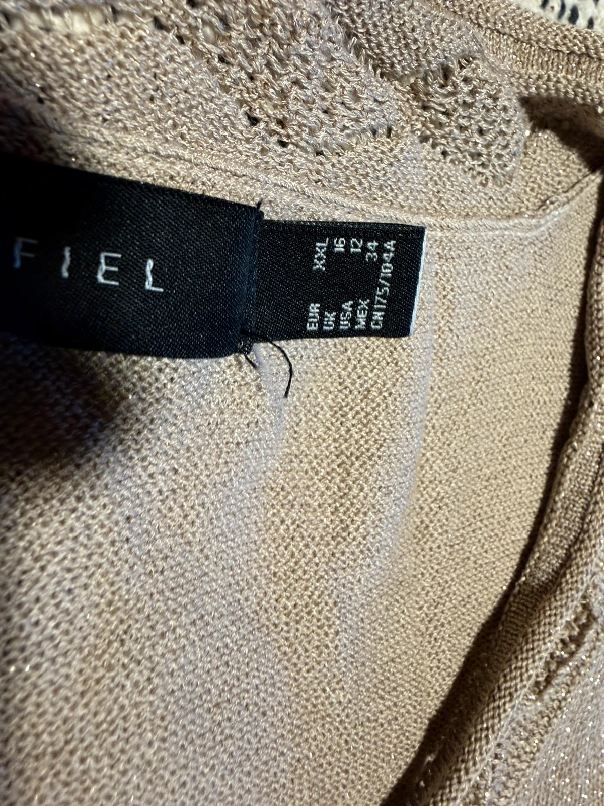 Jersey fino cortefiel lúrex dorado mujer pull maille brillant xxl – Cortefiel – taille XXL / 44 / 16 3