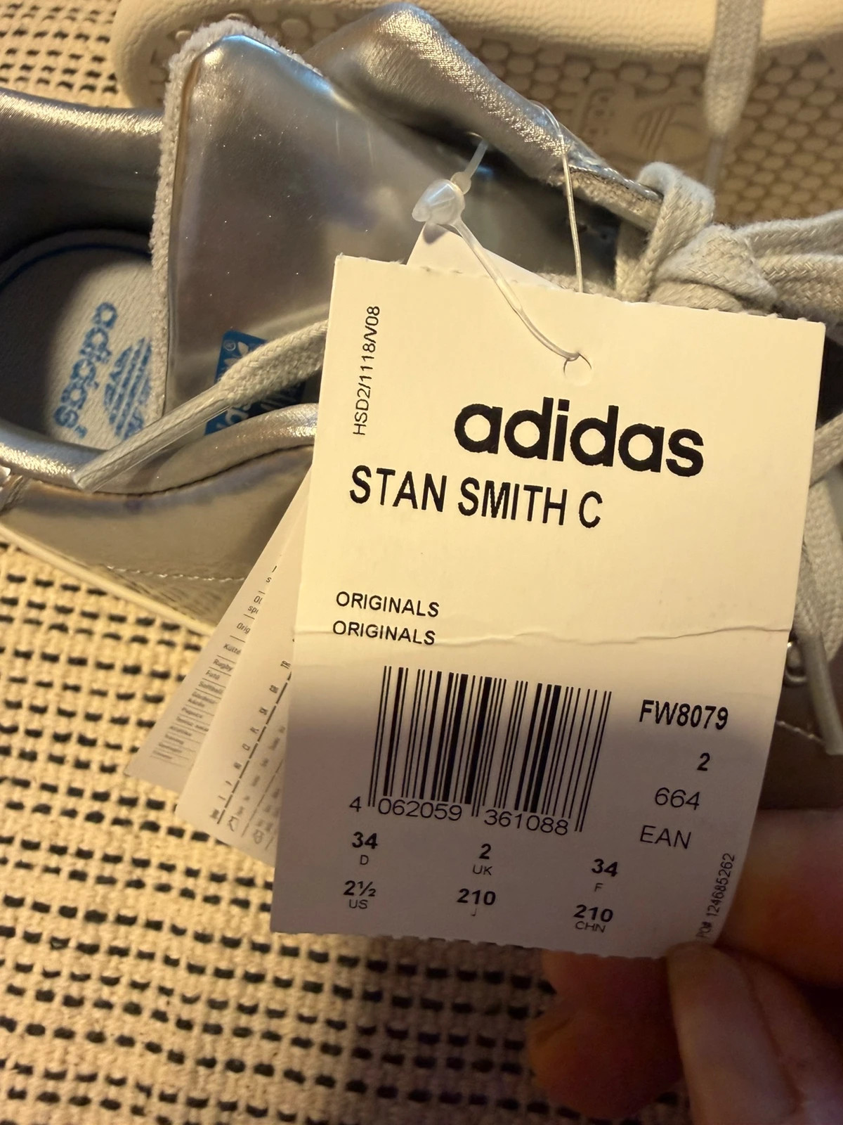 Zapatillas de deporte adidas stan smith c plateadas talla 34 como nuevas en caja original – adidas Stan Smith – taille 34 3