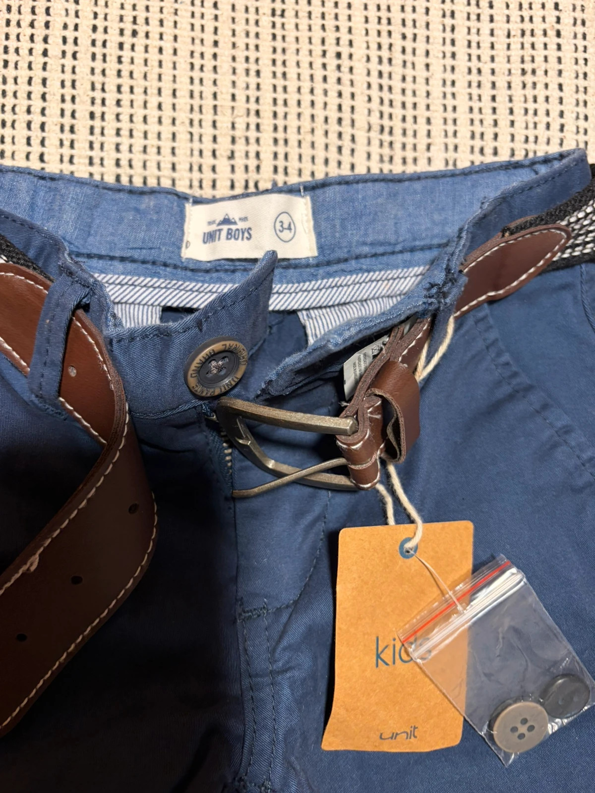 Pantalón chino niño Unit azul marino talla 3-4 años nuevo – Unit Boys – taille 3 ans / 98 cm 2