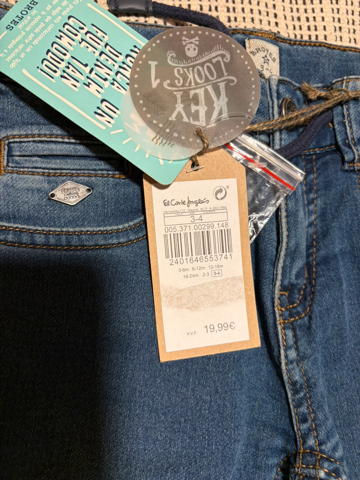 Pantalón vaquero niño Brotes El Corte Inglés talla 3-4 nuevo – Brotes – taille 3 ans / 98 cm 3