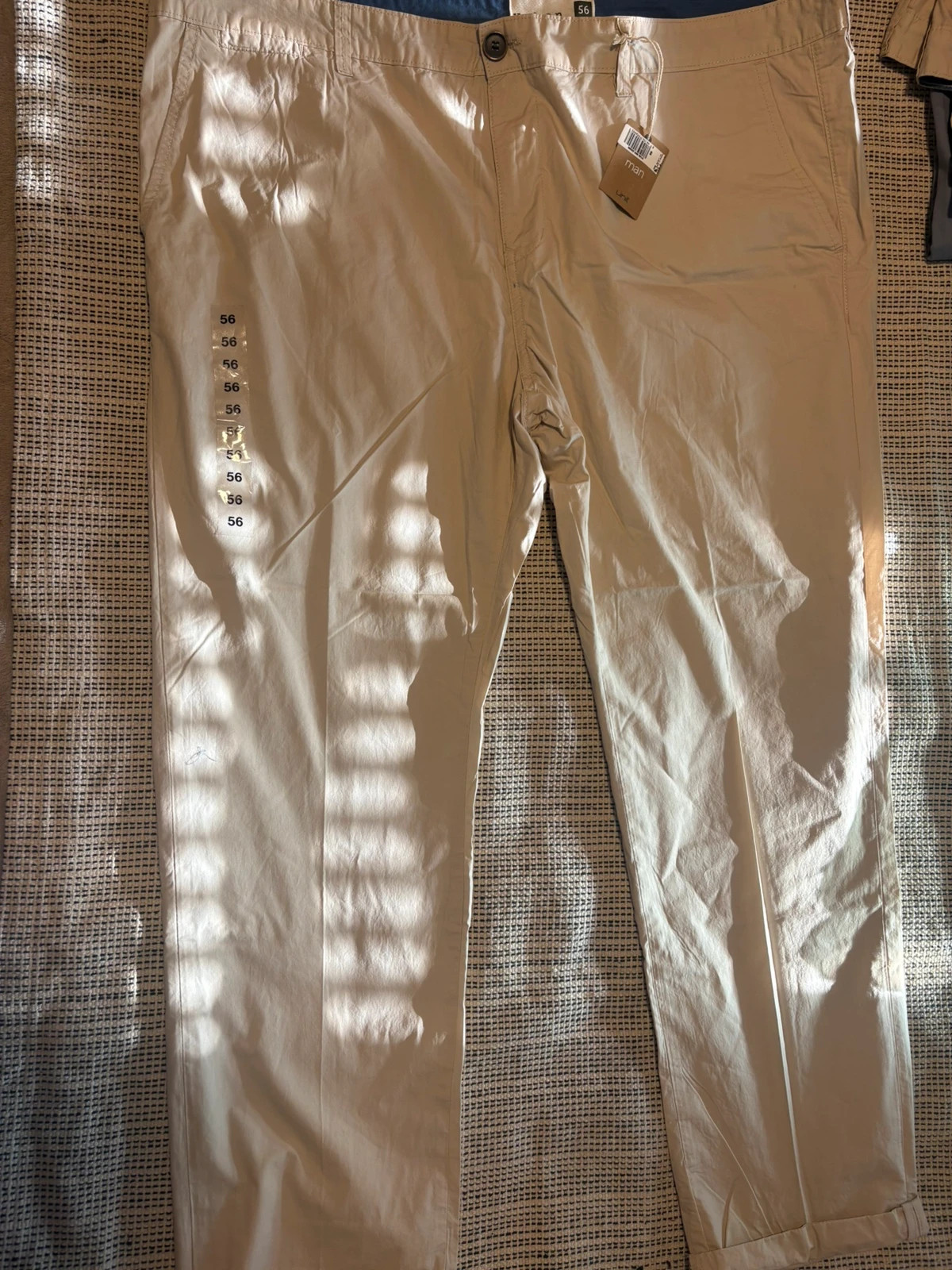 pantalón chino unit talla 56 beige stone hombre nuevo con etiqueta 100% algodón – Unit – taille 4XL 2
