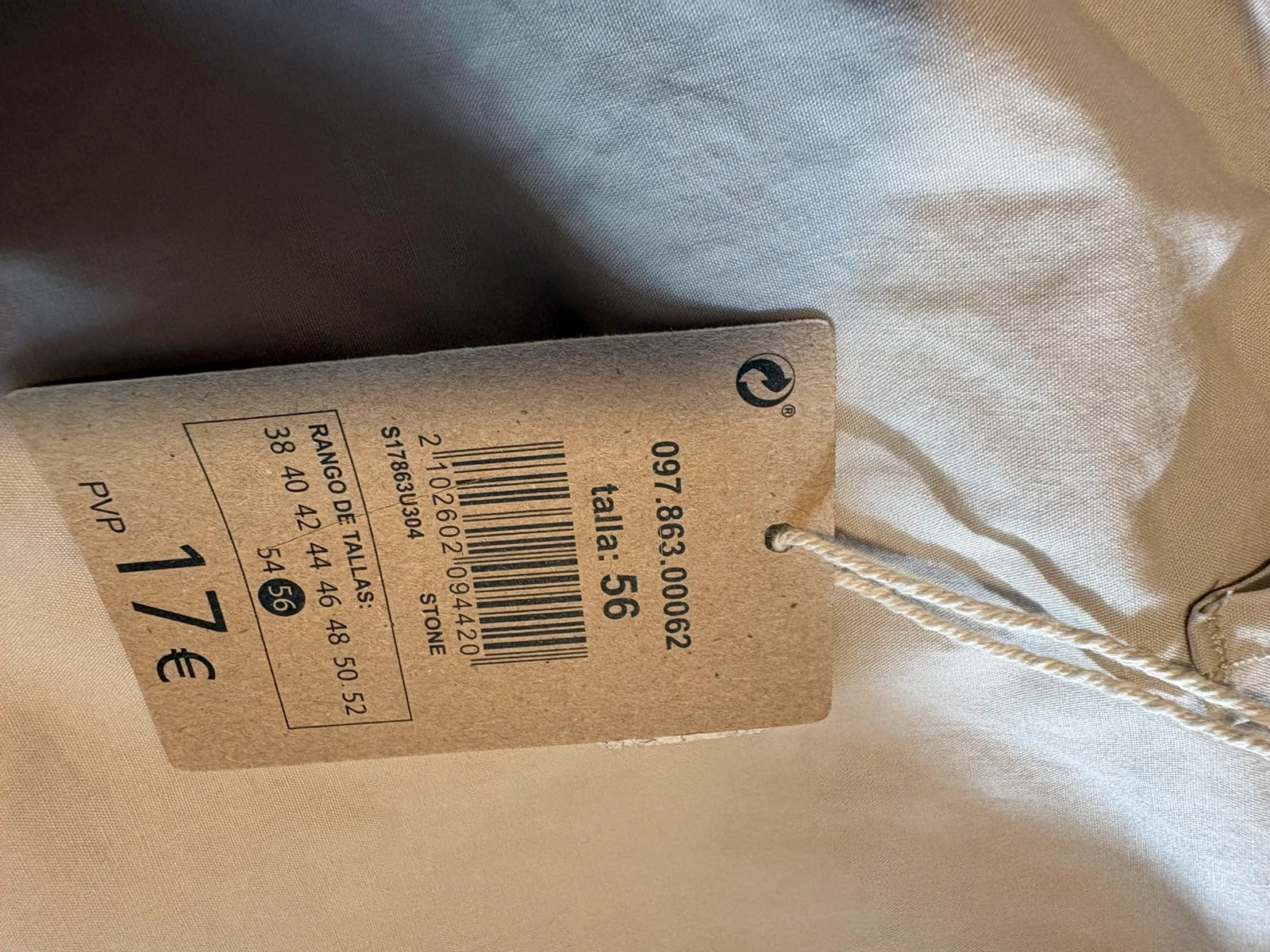 pantalón chino unit talla 56 beige stone hombre nuevo con etiqueta 100% algodón – Unit – taille 4XL 5
