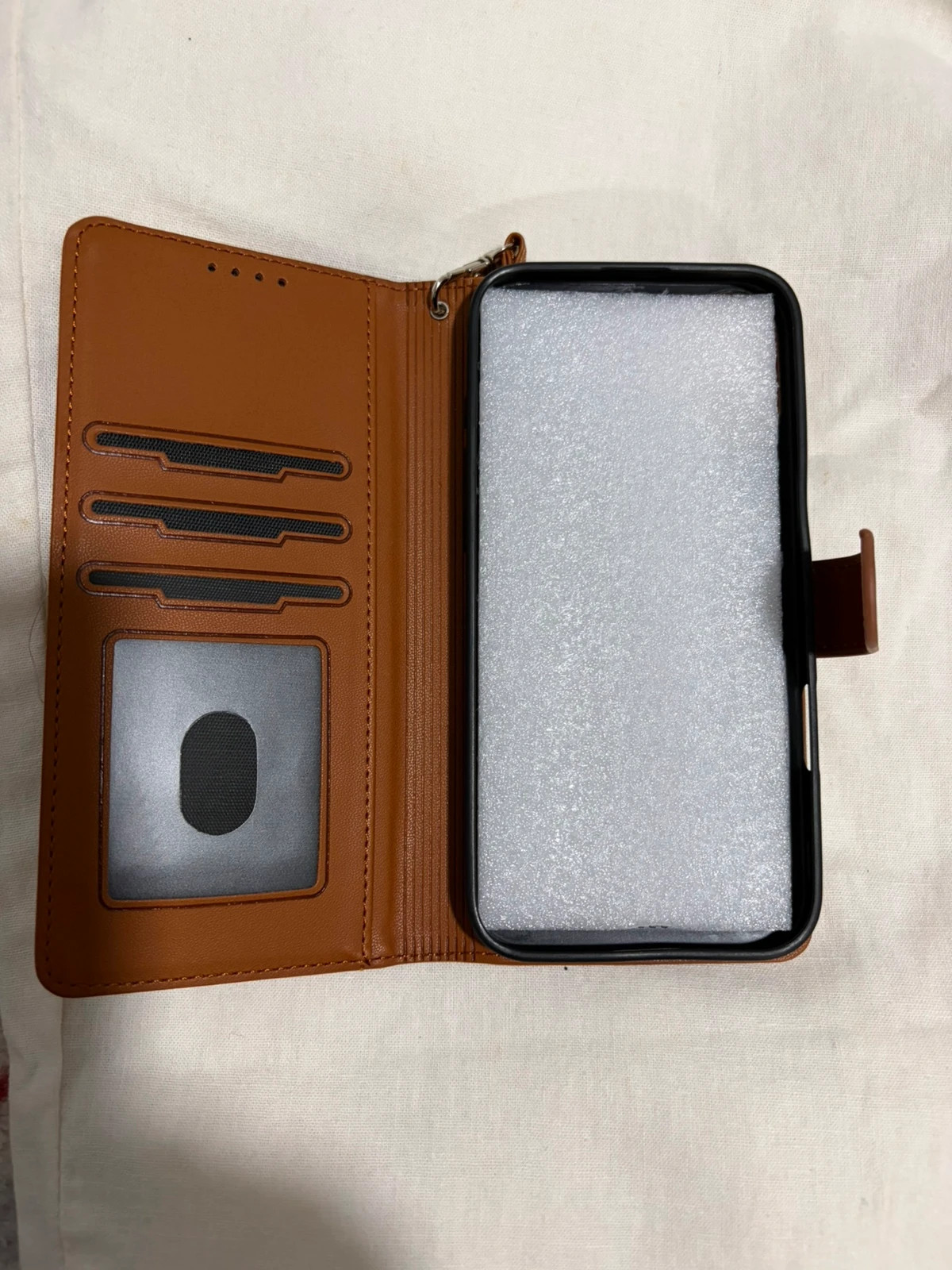 funda iphone 16 plus magnética desmontable piel marron tarjetero – Local 3