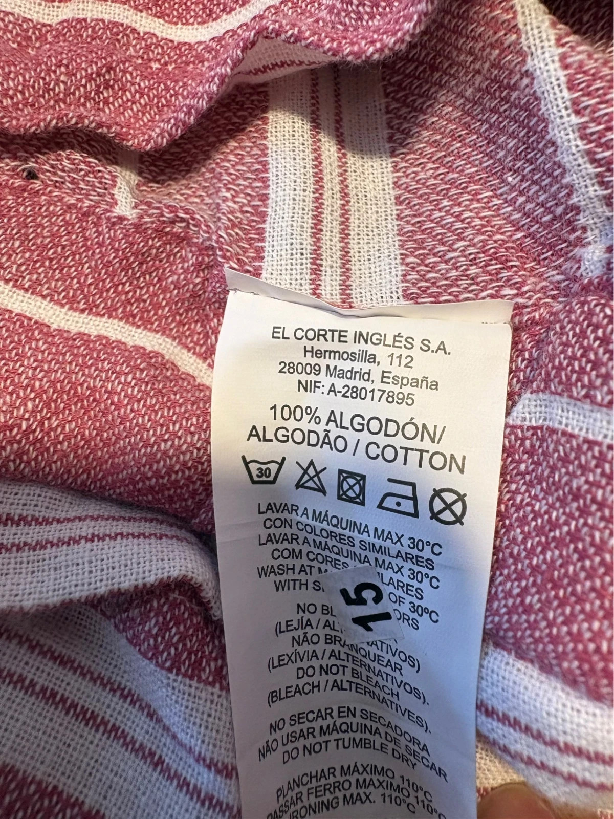 Pantalón Unit El Corte Inglés talla 50 algodón Deco Rose rayas – Unit – taille 5XL / 50 / 22 4