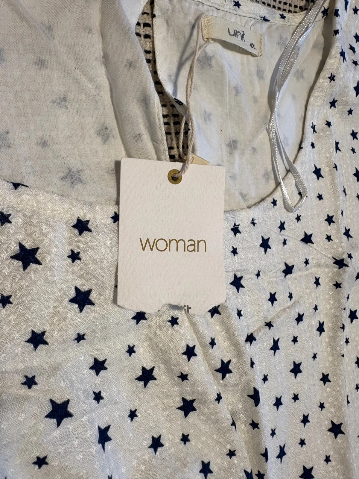 vestido blanco estrellas azul marino unit el corte ingles 4xl nuevo – Unit – taille 4XL / 48 / 20 4