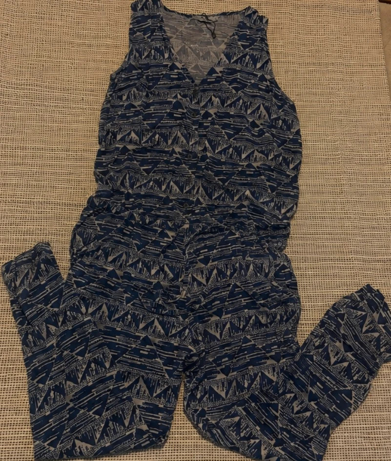 mono largo estampado azul talla L think positive 100% viscosa verano – Think Positive – taille L / 40 / 12