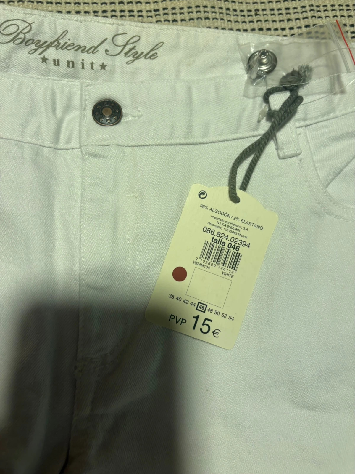 Short vaquero blanco de talle cómodo / bermuda jeans mujer Unit T. 46 nuevo etiqueta – Unit – taille W36 | FR 46 4