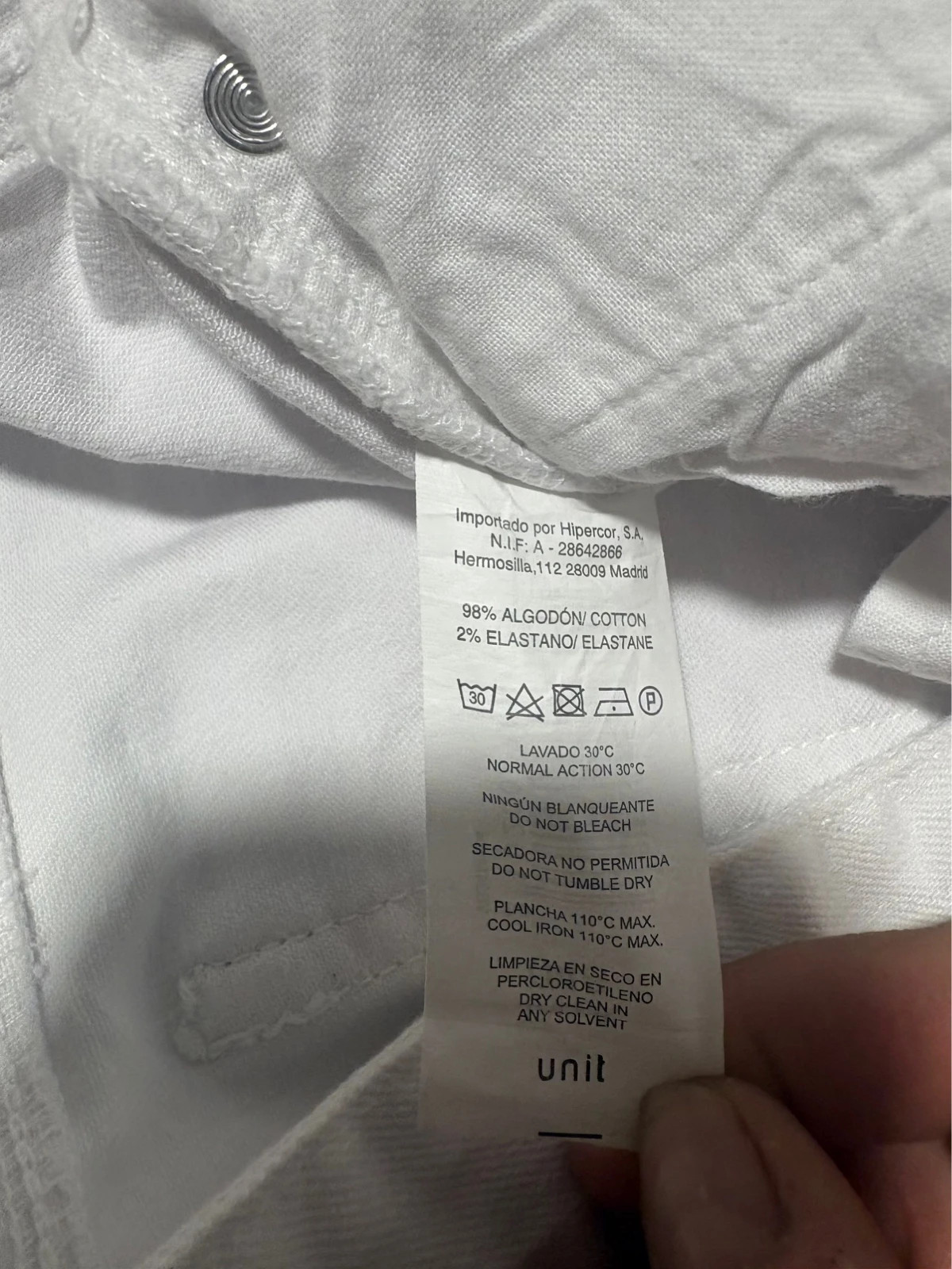 Short vaquero blanco de talle cómodo / bermuda jeans mujer Unit T. 46 nuevo etiqueta – Unit – taille W36 | FR 46 5