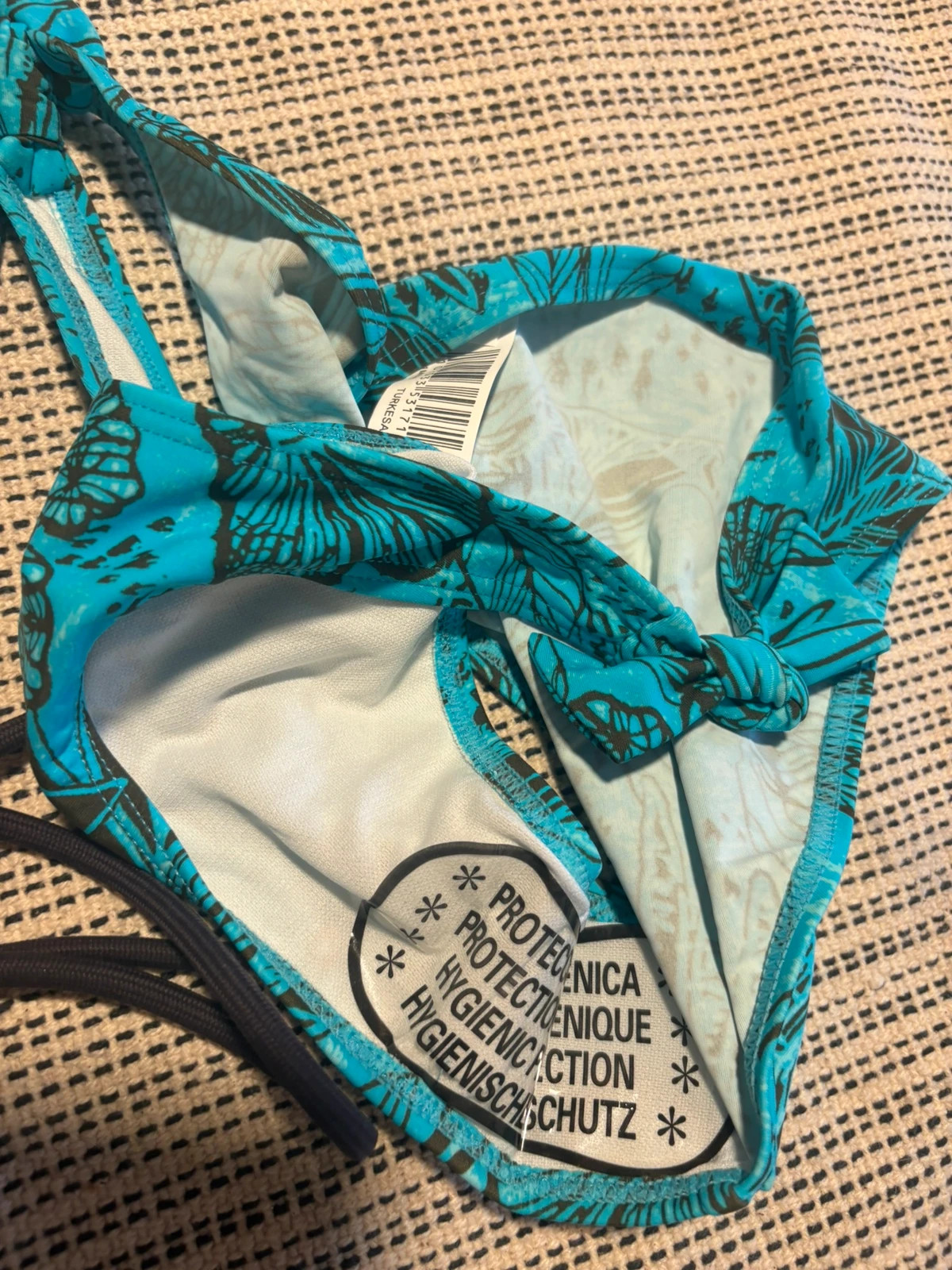 bikini unit turquesa estampado tropical talla 44 nuevo etiquetas – Unit – taille XXL / 44 / 16 5