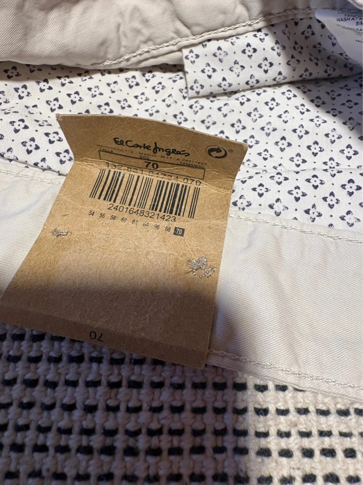 bermuda chino hombre el corte ingles talla 70 beige grande nuevo con etiqueta – El Corte Inglés – taille 8XL 4