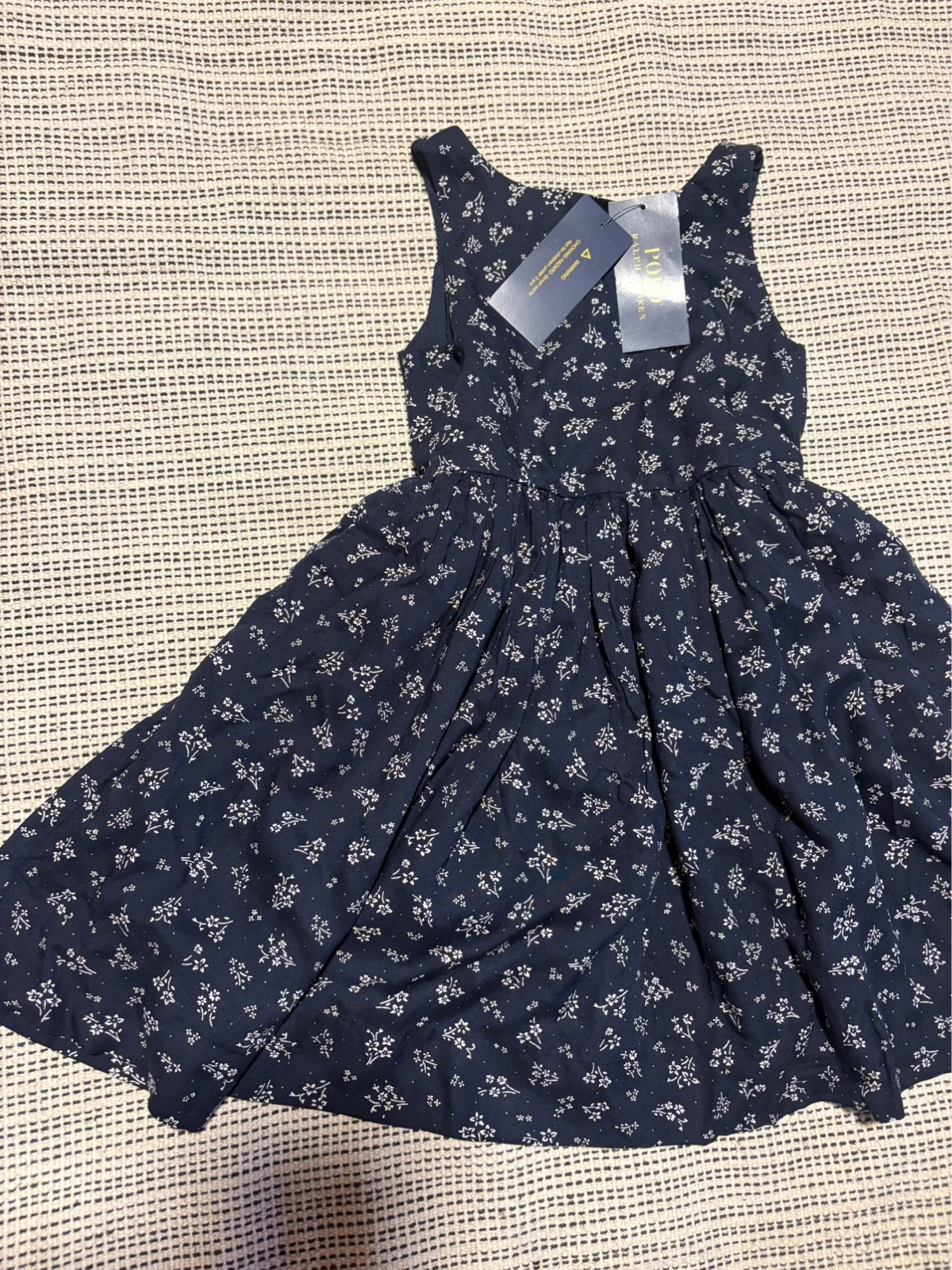vestido polo ralph lauren floral azul marino 4t 102-108cm nuevo con etiqueta – Ralph Lauren – taille 4 ans / 104 cm 2
