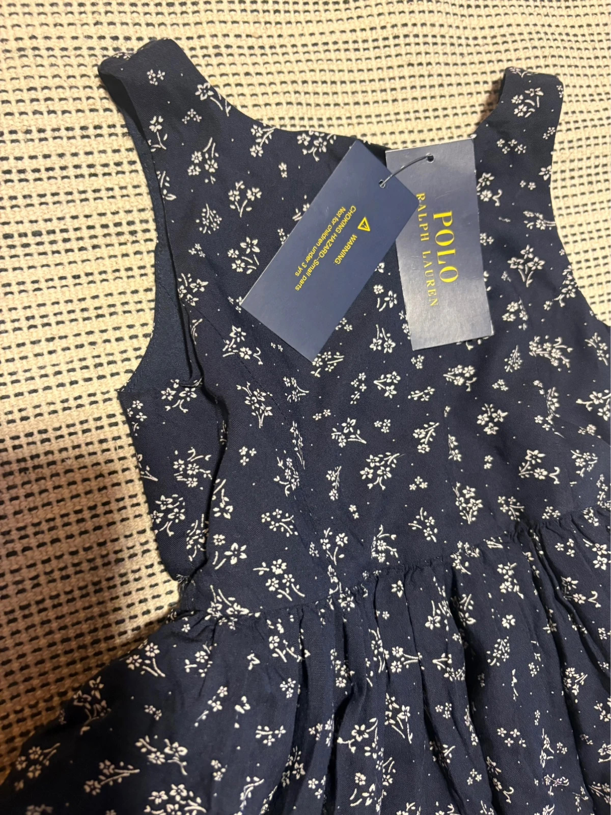 vestido polo ralph lauren floral azul marino 4t 102-108cm nuevo con etiqueta – Ralph Lauren – taille 4 ans / 104 cm 3