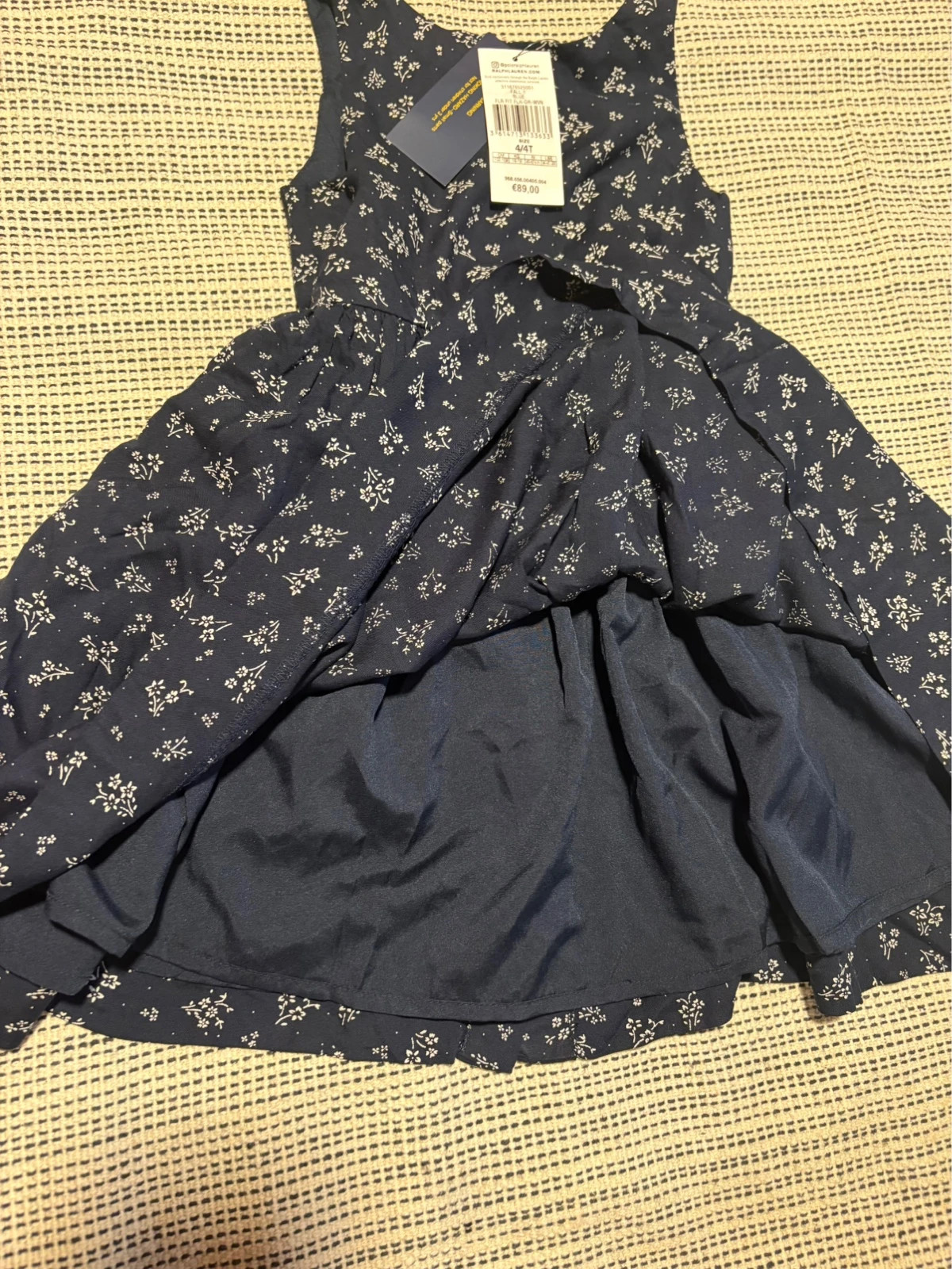 vestido polo ralph lauren floral azul marino 4t 102-108cm nuevo con etiqueta – Ralph Lauren – taille 4 ans / 104 cm 5