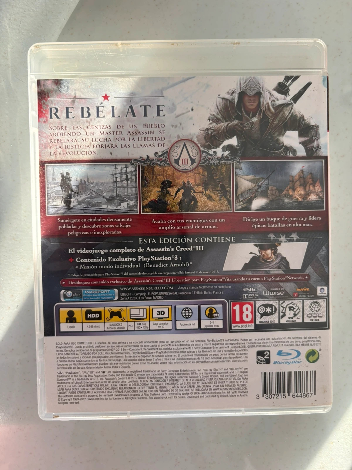 assassin's creed iii ps3 juego playstation 3 completo ubisoft pal es game spiele jeu video 2