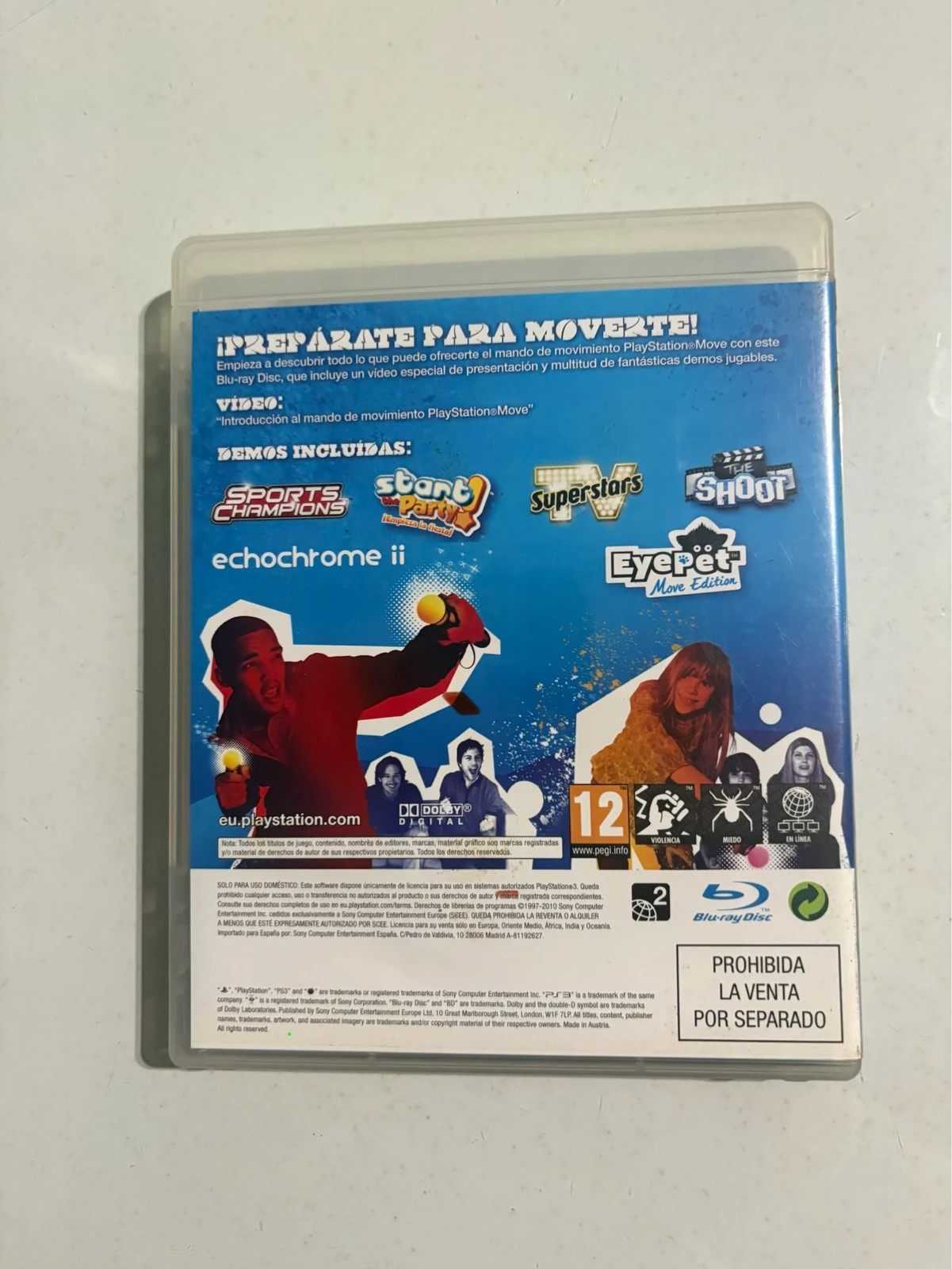 Videojuego PlayStation Move Starter Disc PS3 PAL España demos jugables 4