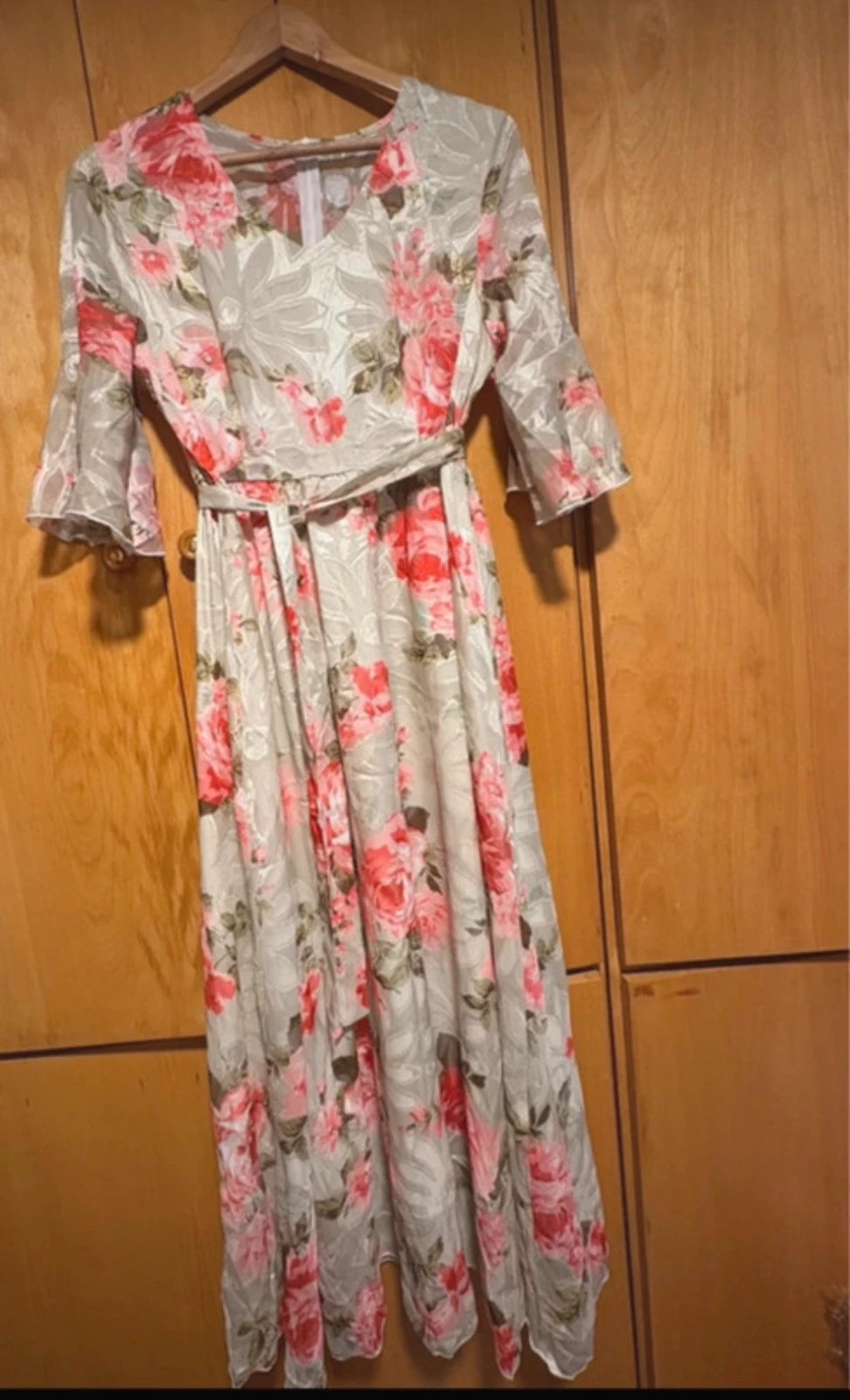vestido largo floral fiesta manga acampanada robe longue fleurie floral dress L – Shein – taille L / 40 / 12 2