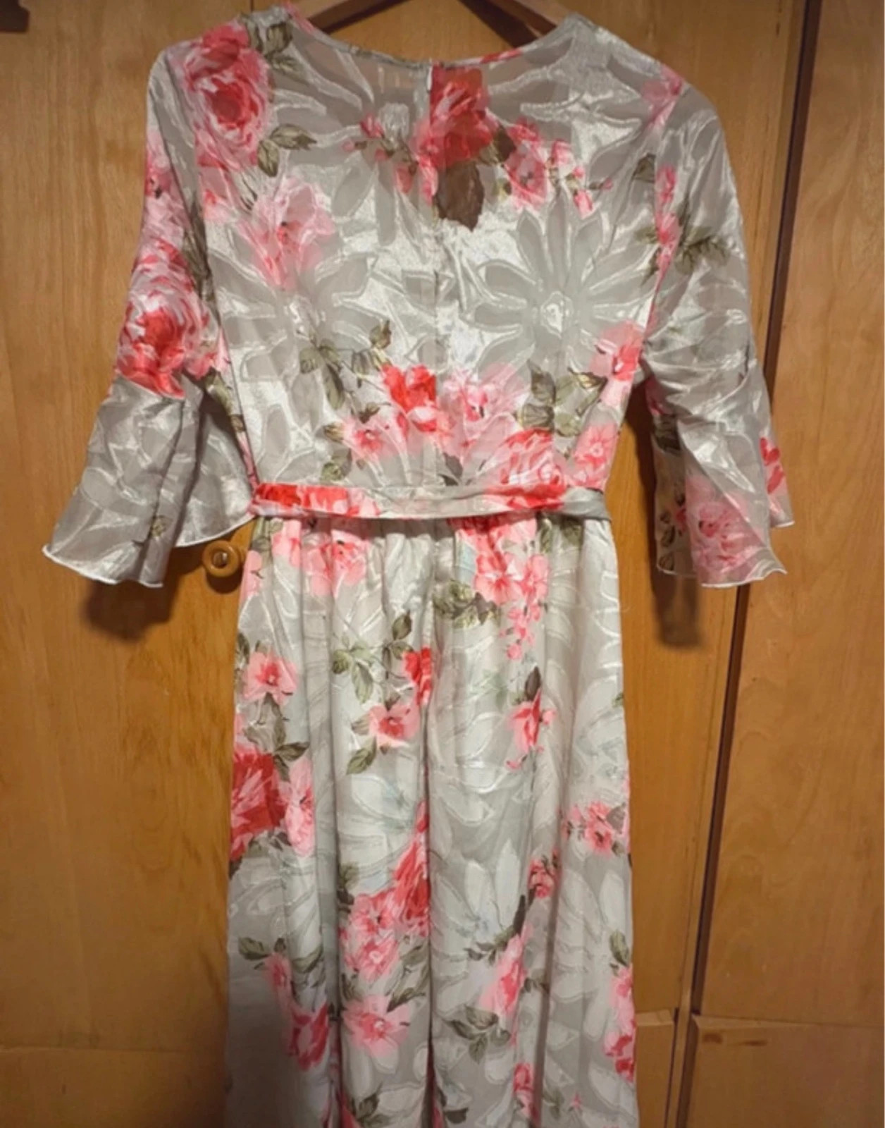 vestido largo floral fiesta manga acampanada robe longue fleurie floral dress L – Shein – taille L / 40 / 12 5