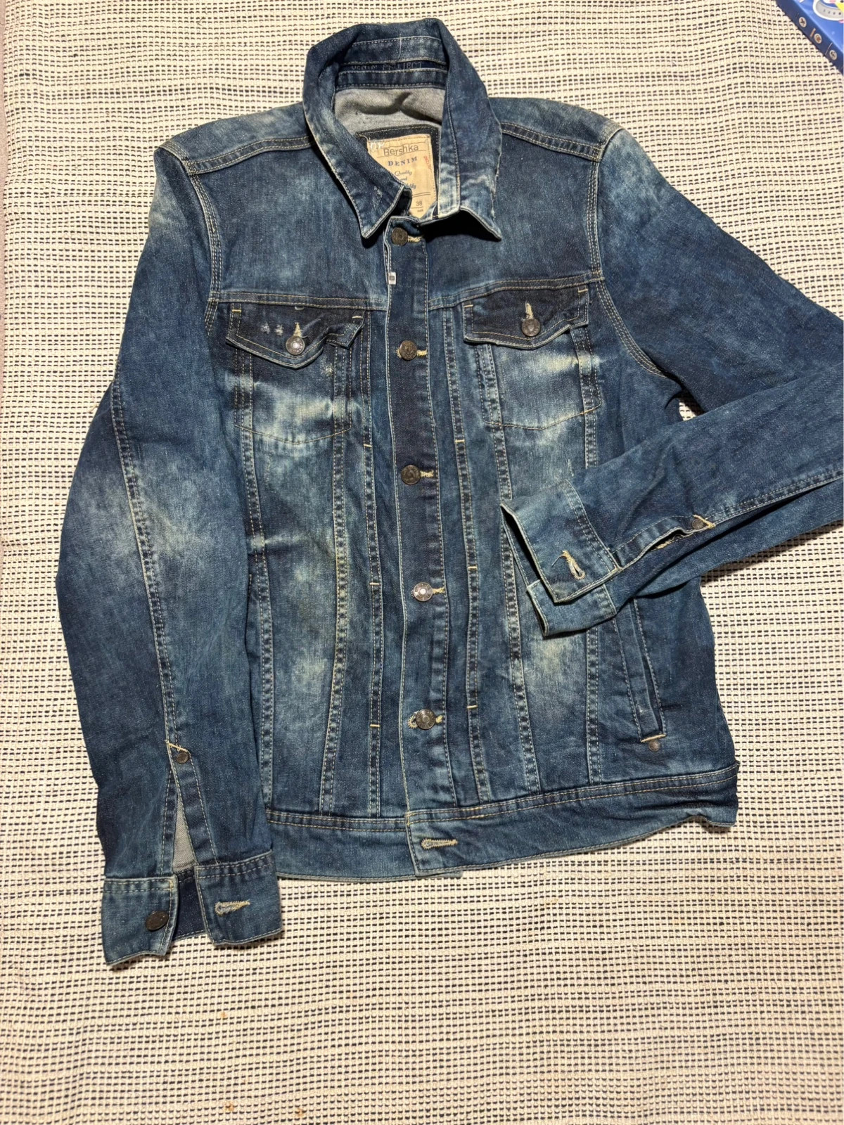 chaqueta vaquera bershka M 38 denim vestebazante distressed vintage jacket spijkerjas vestspijker – Bershka – taille M 2