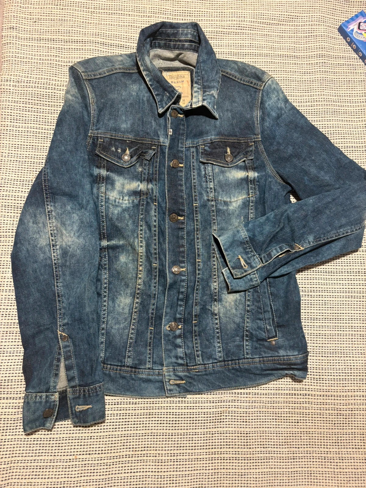 chaqueta vaquera bershka M 38 denim vestebazante distressed vintage jacket spijkerjas vestspijker – Bershka – taille M