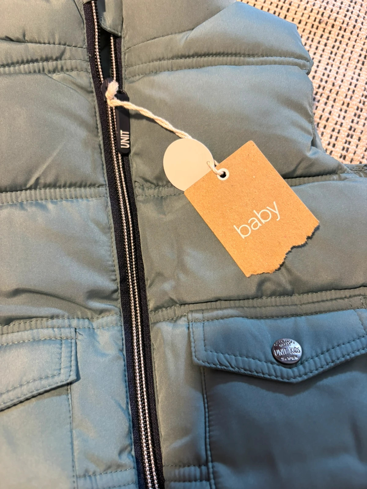 *chaleco acolchado bebe verde borreguito unit 12 meses nuevo con etiqueta – Unit – taille 12-18 mois / 80 cm 2