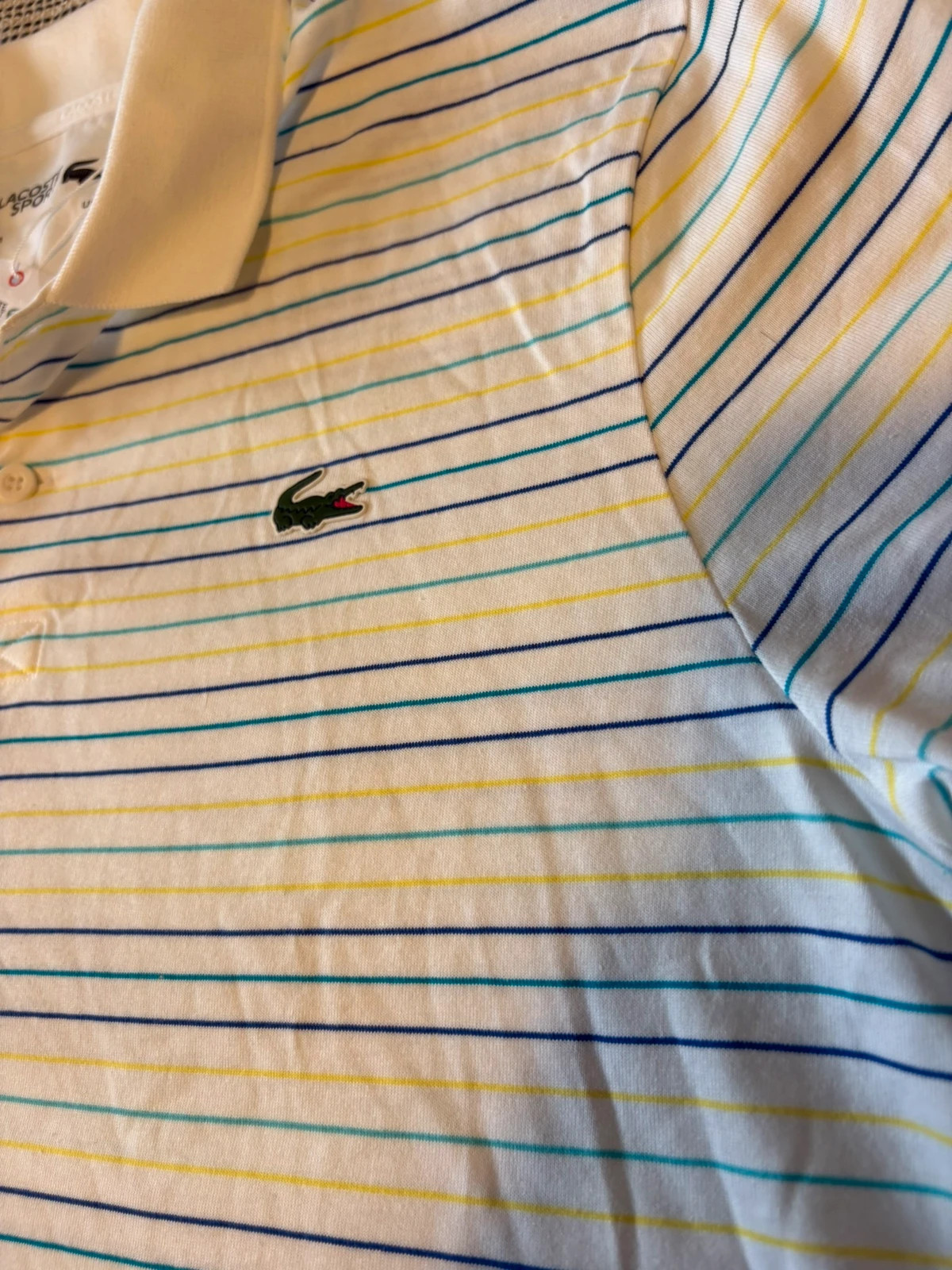 polo lacoste sport rayado hombre talla l fr 5 nuevo etiquetas – Lacoste – taille L 2