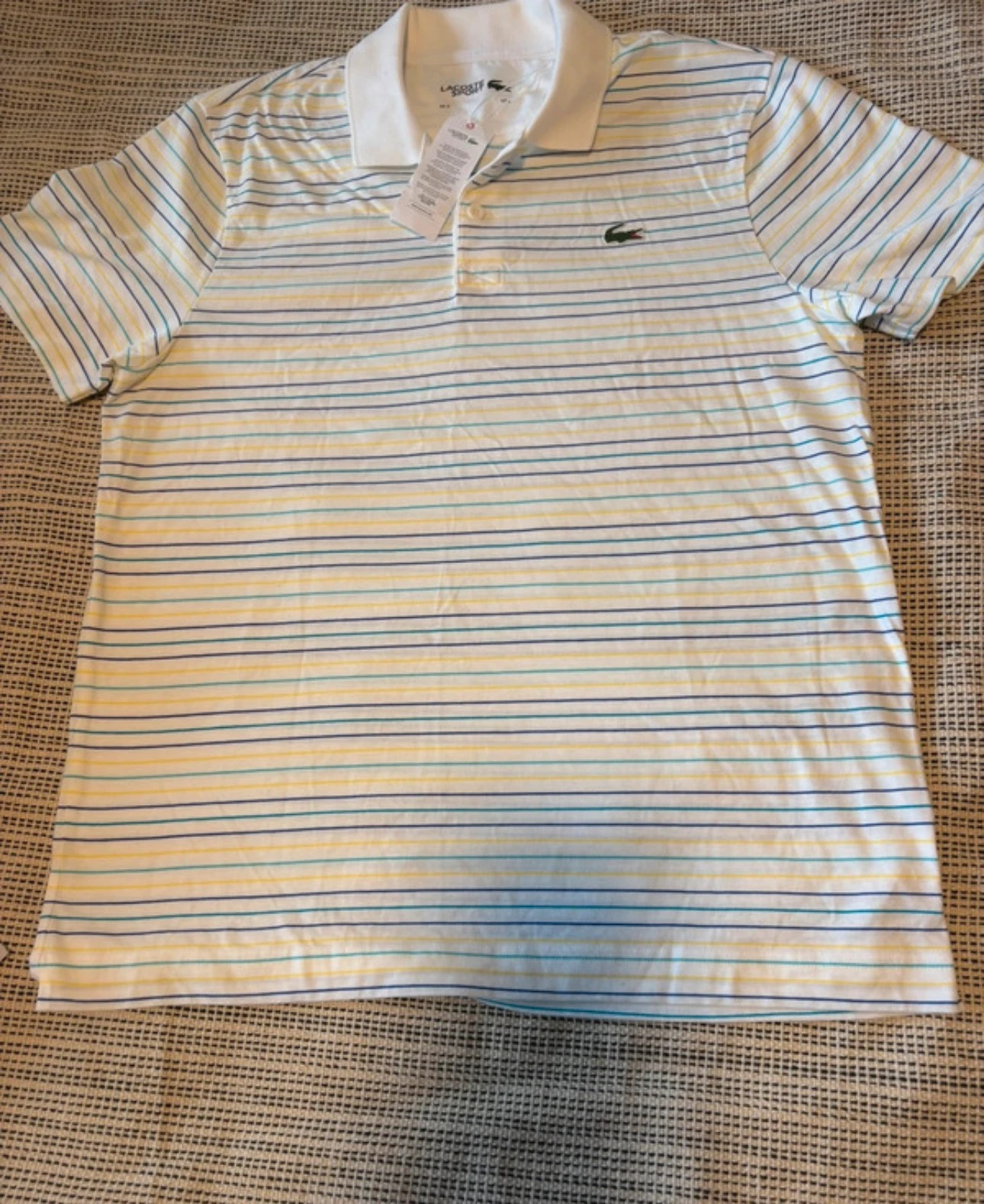 polo lacoste sport rayado hombre talla l fr 5 nuevo etiquetas – Lacoste – taille L