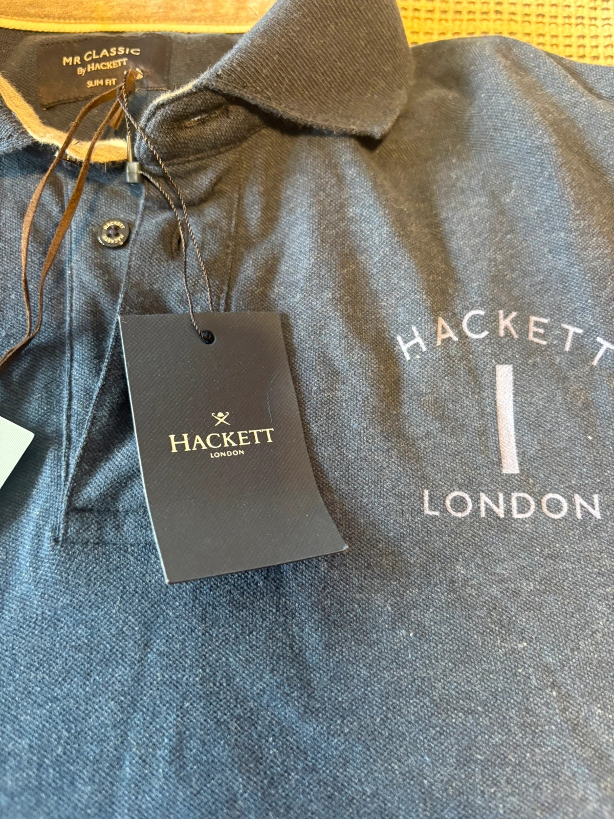 polo hackett london mr classic slim fit manga larga talla m azul marino nuevo con etiqueta – Hackett – taille M 3