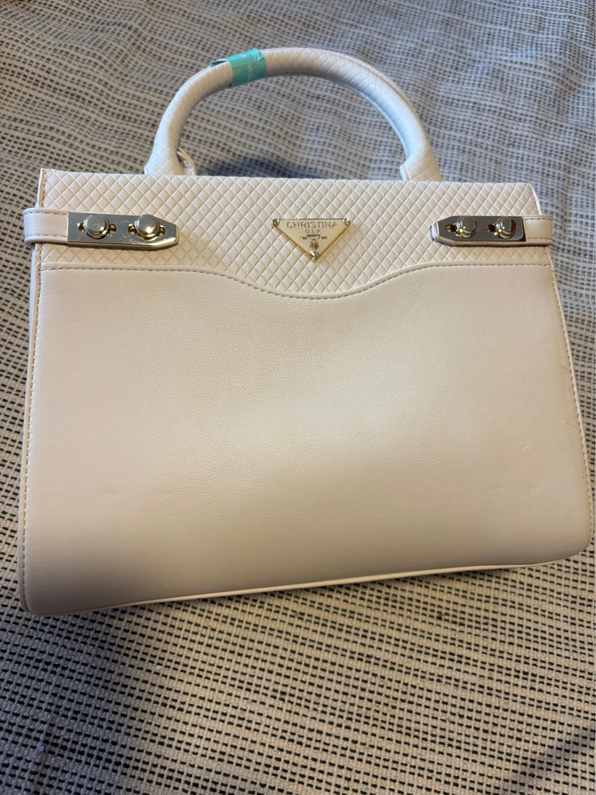 bolso beige de mano y hombro christina olk bandolera vintage beige crossbody handbag sac main