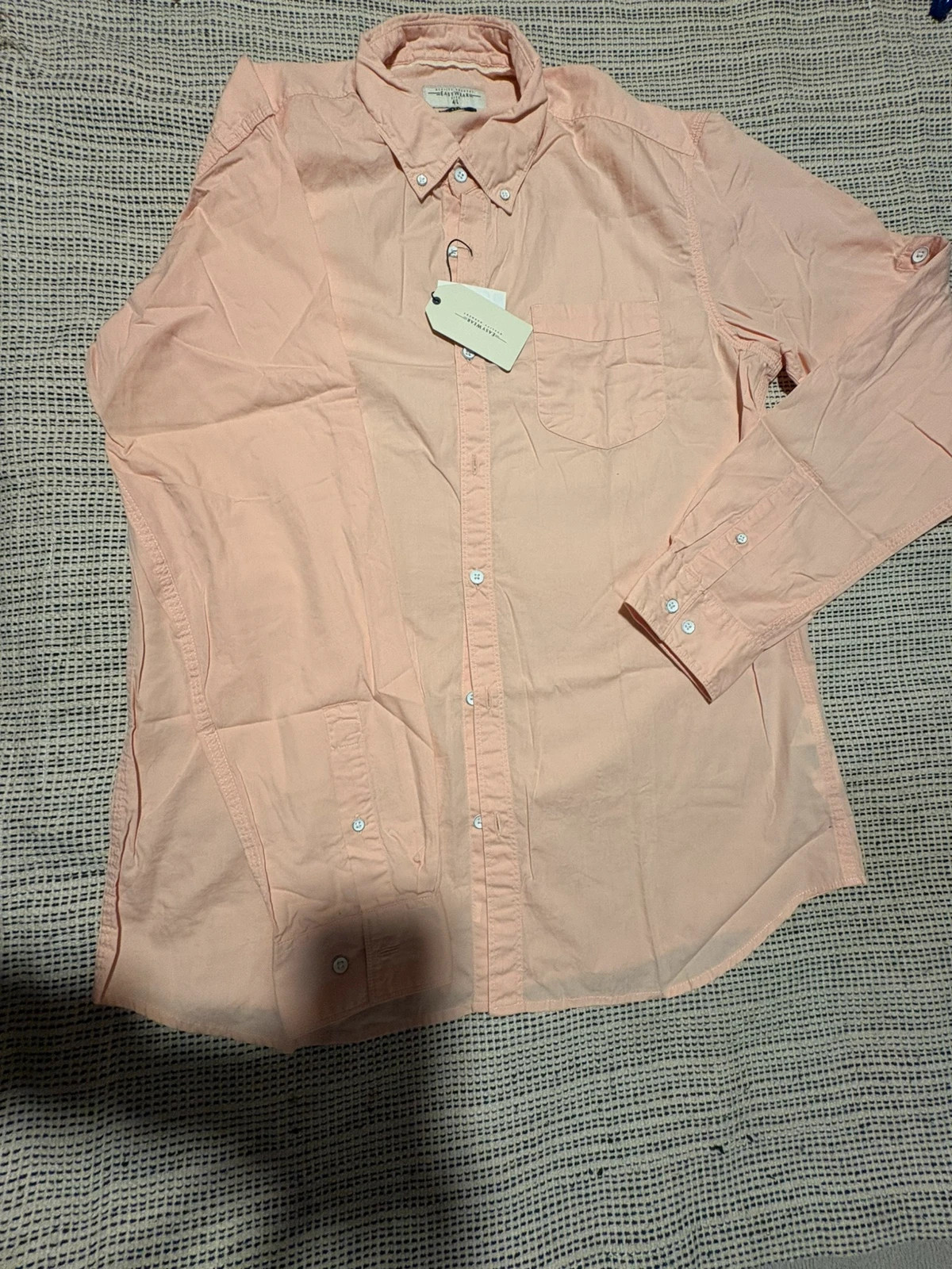 Camisa hombre salmón Easy Wear El Corte Inglés talla L slim fit shirt chemise hemden – Easy Wear – taille L