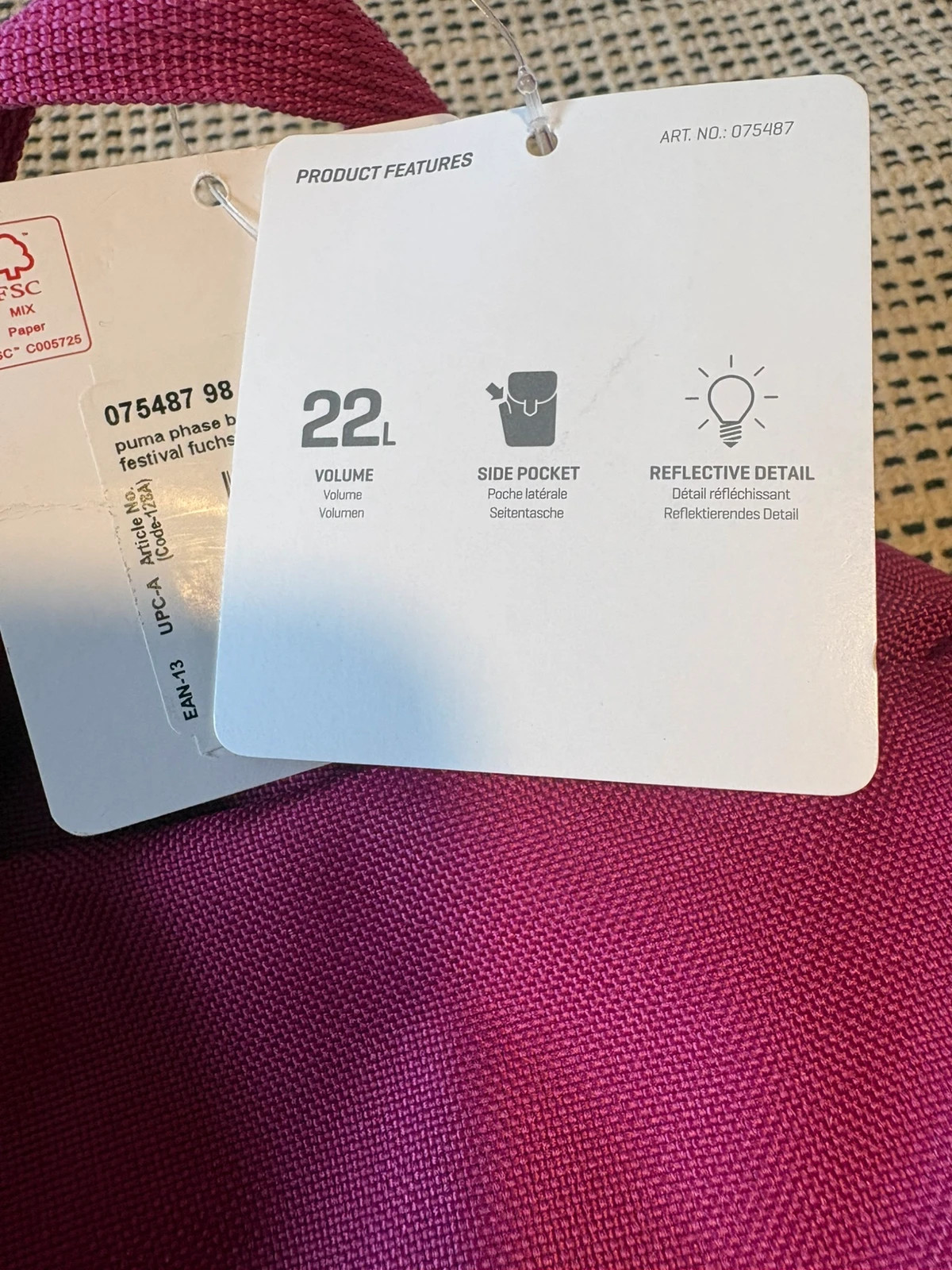 mochila puma phase backpack rosa fuchsia nueva con etiquetas 22L – Puma 5
