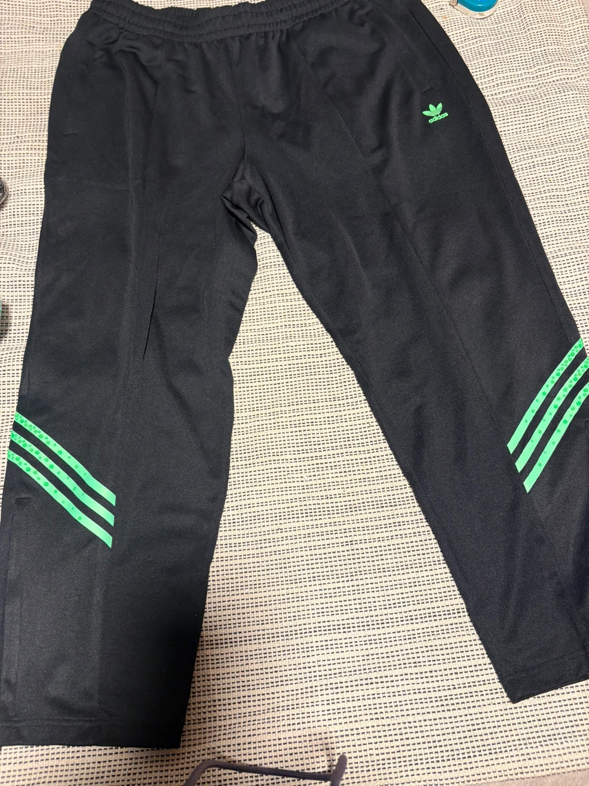 pantalon adidas originals x swarovski track pant 2xl negro verde cristal rhinestone joggers – adidas – taille XXL 2