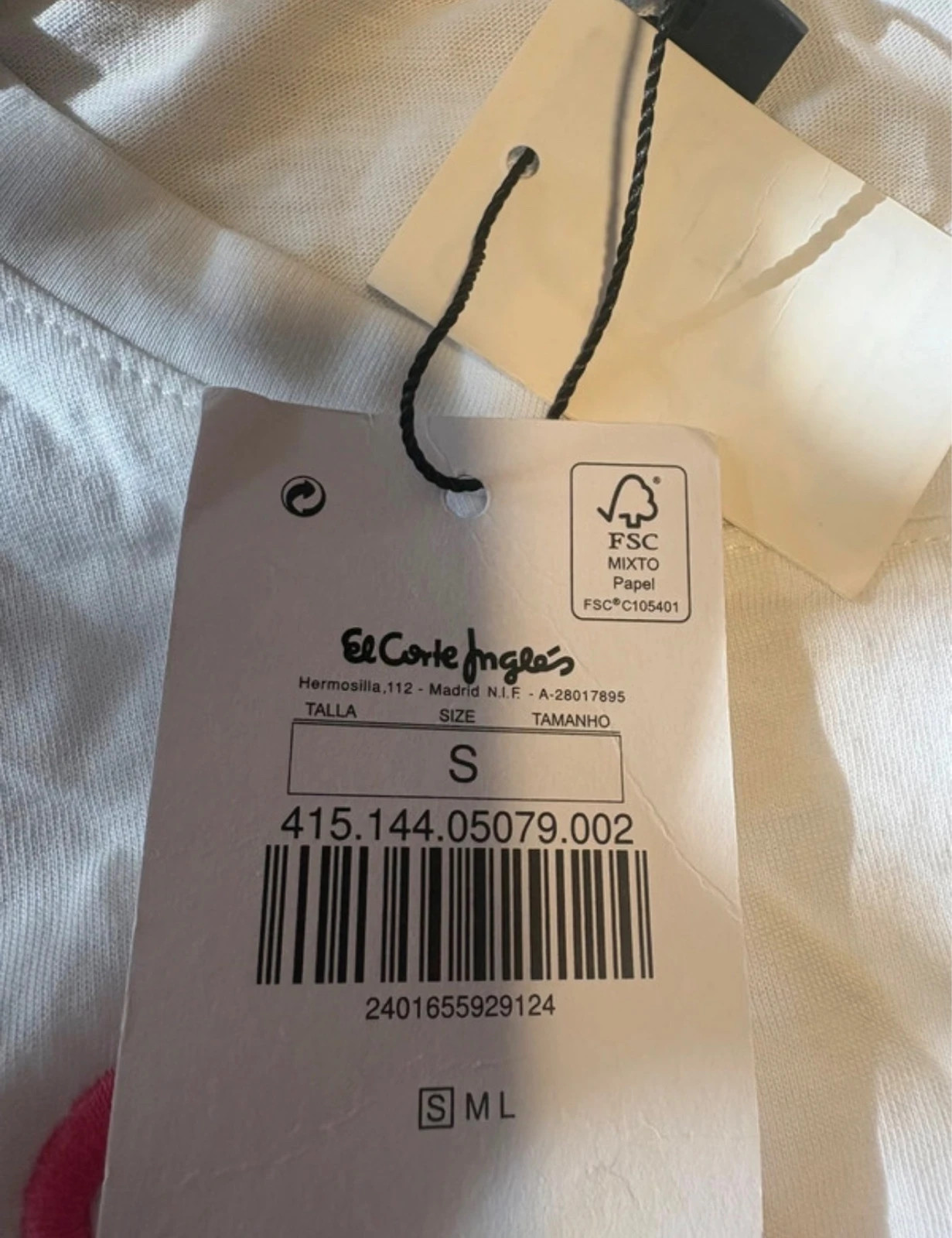 camiseta bordada flamingo easy wear s nudo crop top blanc bordé flamingo t-shirt el corte inglés – Easy Wear – taille S / 36 / 8 5