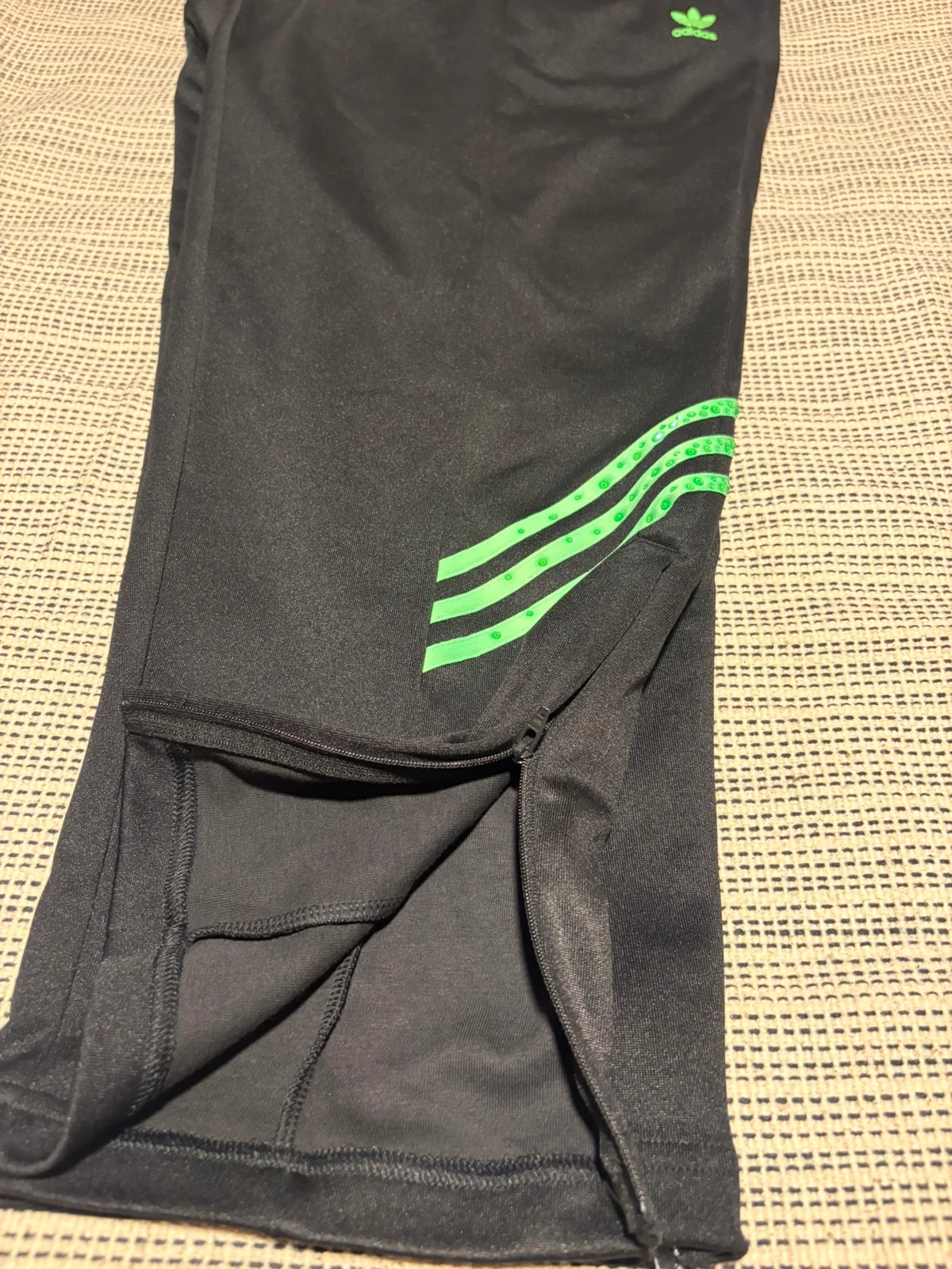 pantalon adidas originals x swarovski track pant 2xl negro verde cristal rhinestone joggers – adidas – taille XXL 5