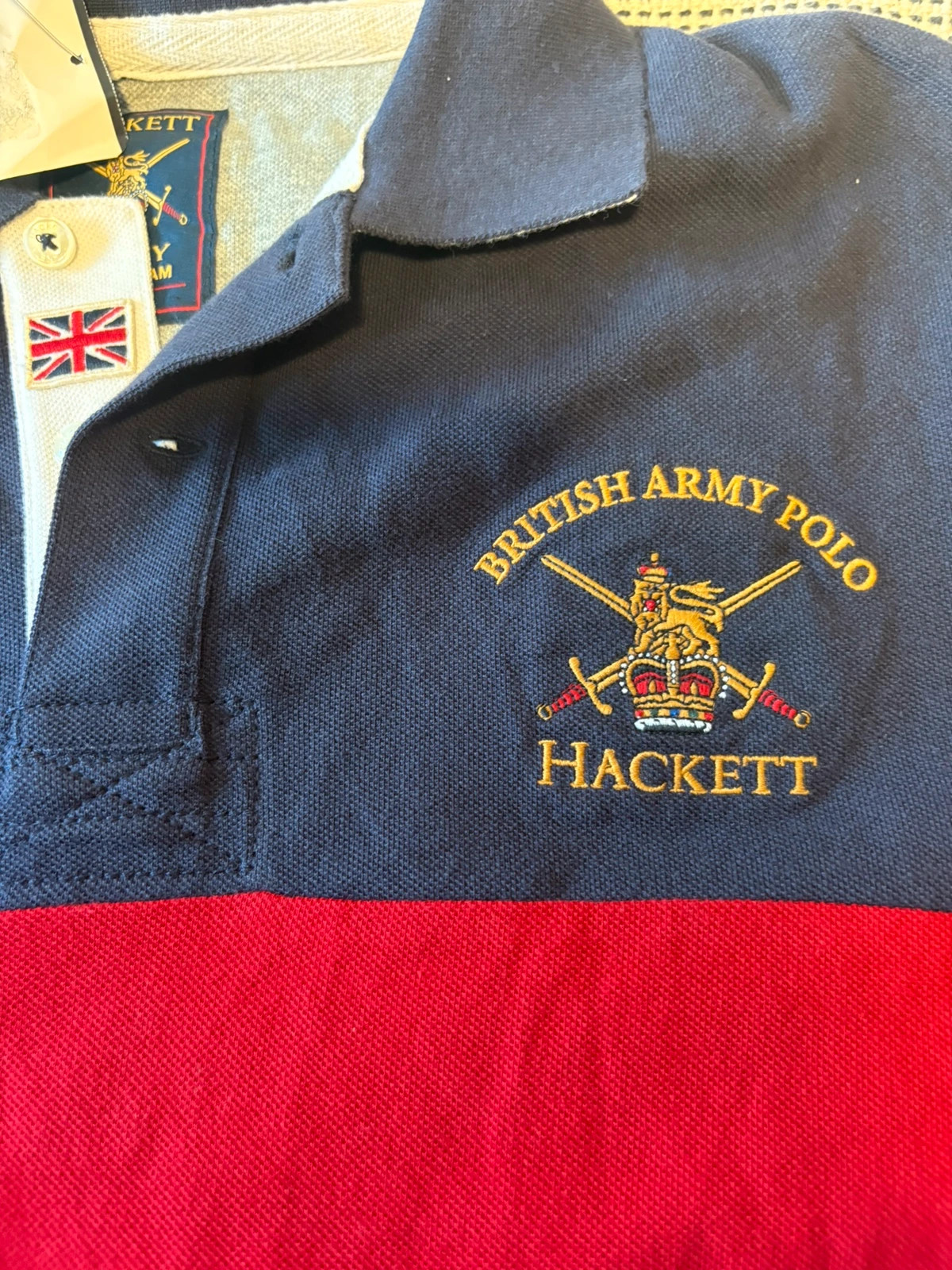 polo hackett london british army polo manga larga talla m azul marino rojo nuevo con etiqueta – Hackett – taille M 3