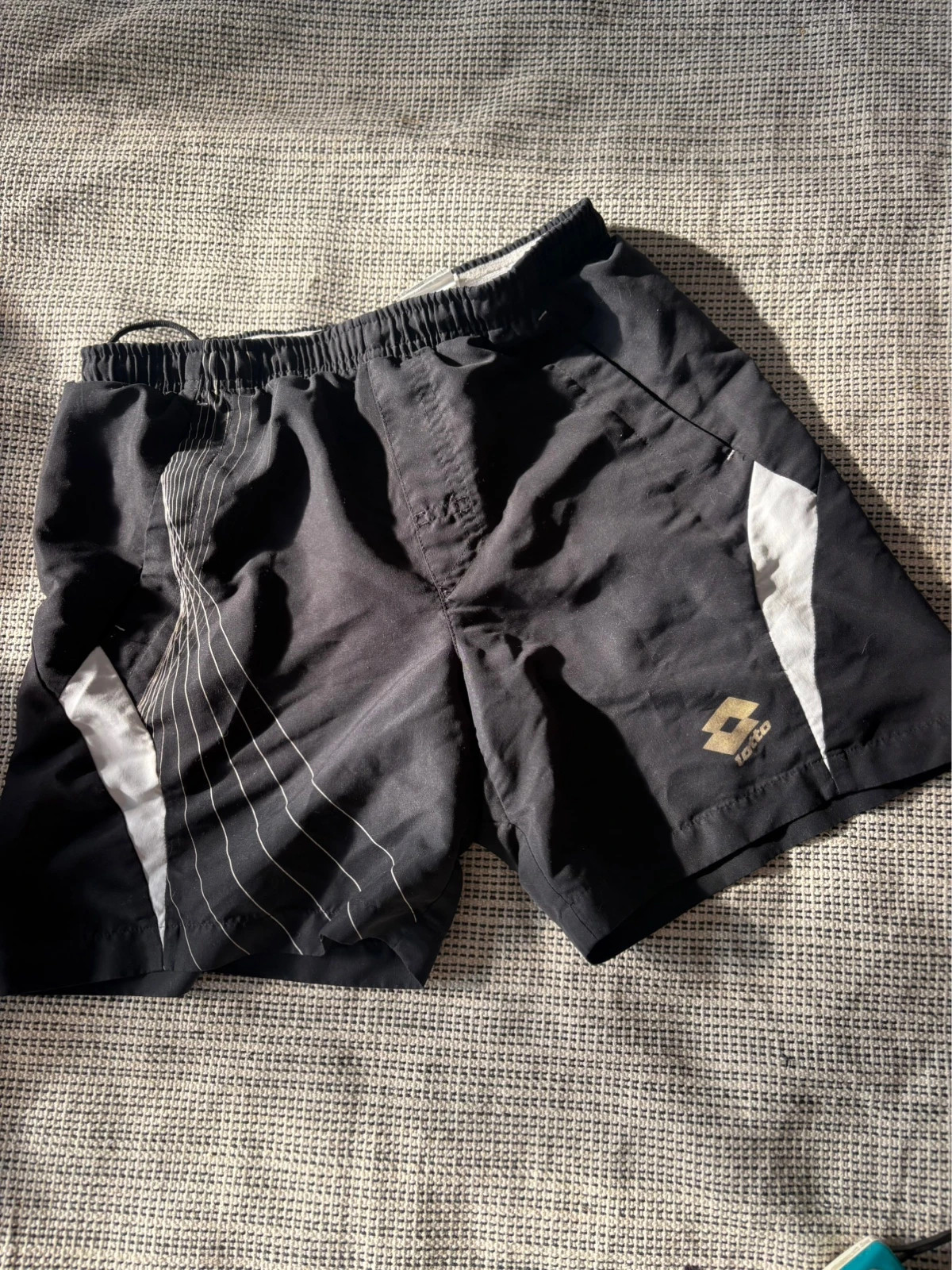 short de deporte lotto negro vintage talla s - pantalon corto deportivo unisex