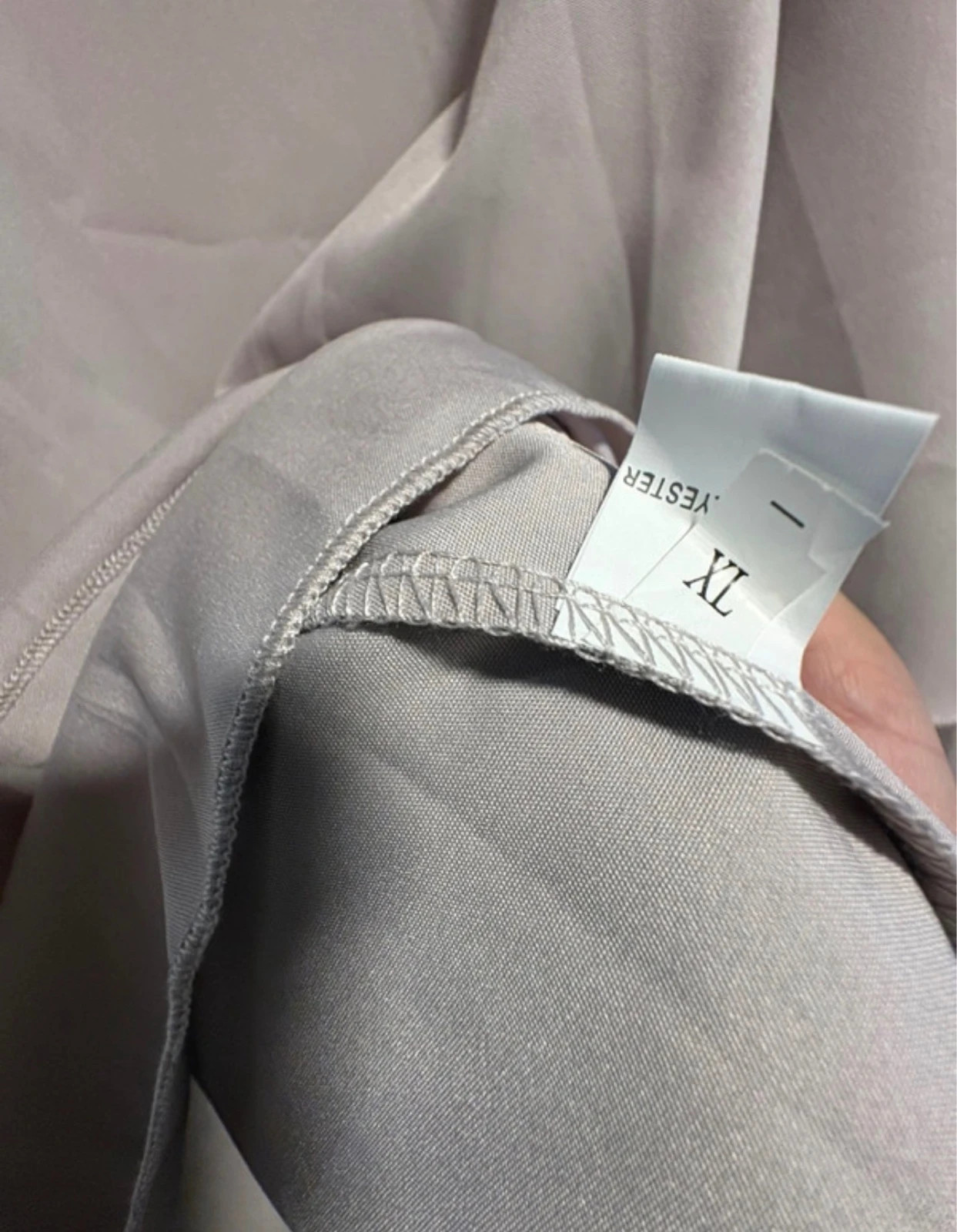 conjunto elegante 2 piezas blusa y pantalon fluido beige topo xl ensemble chic beige taupe xl set – Local – taille XL / 42 / 14 3
