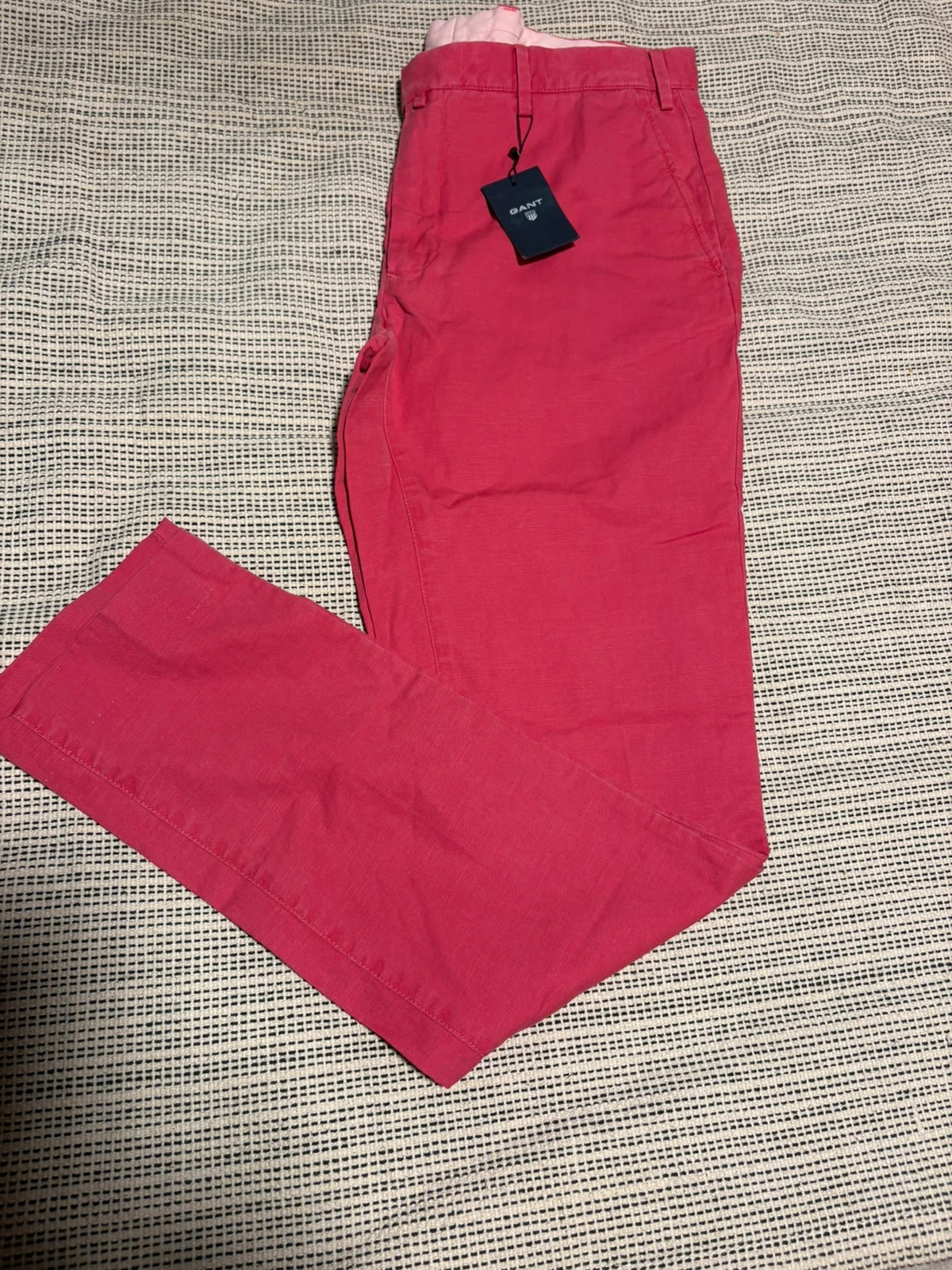 Pantalón chino Gant hombre coral rosa talla 54 L XL nuevo con etiqueta chino pant