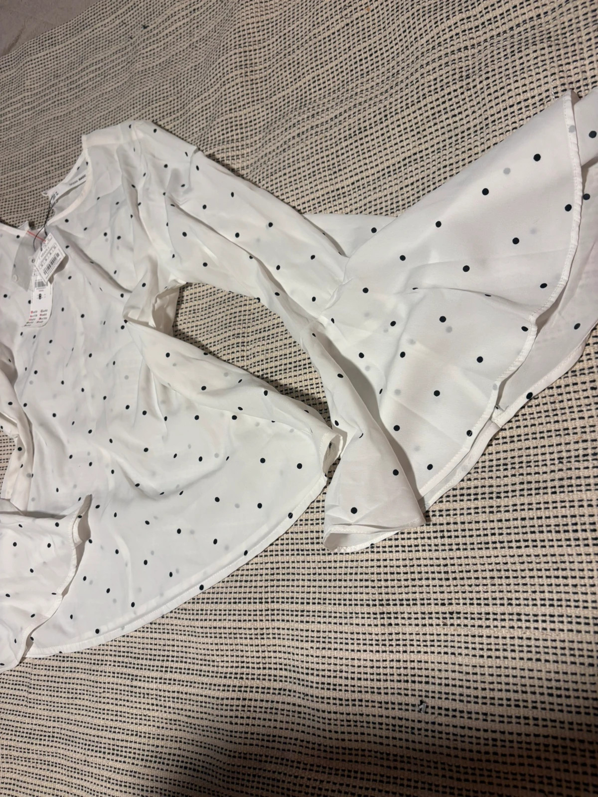 blusa sfera lunares blanca negra nueva con etiqueta m m2m polka dot blouse neufs avec etiqueta – Sfera – taille M / 38 / 10 2