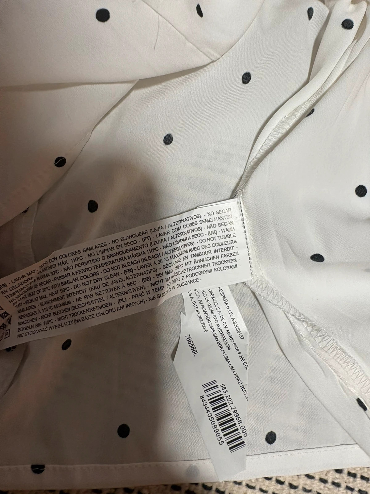 blusa sfera lunares blanca negra nueva con etiqueta m m2m polka dot blouse neufs avec etiqueta – Sfera – taille M / 38 / 10 4