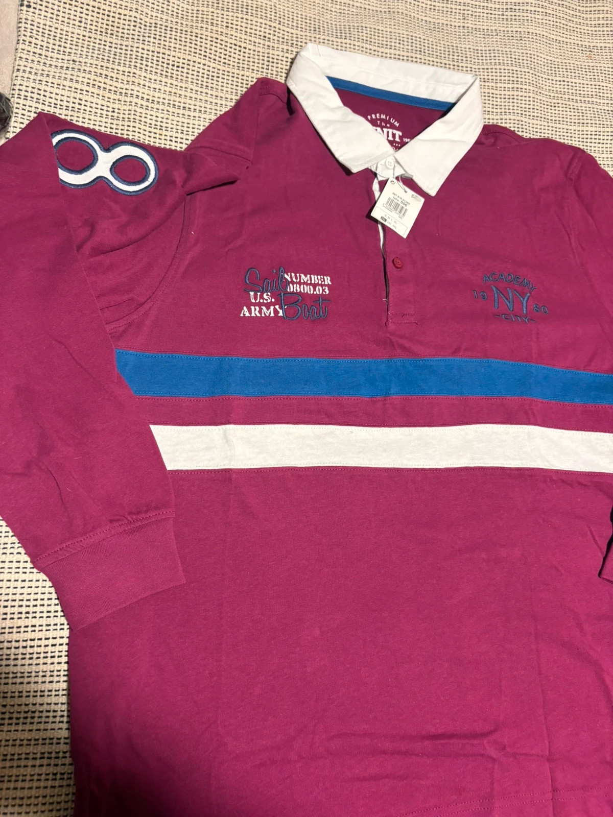 polo rugby manga larga burdeos the unit 2xl nuevo con etiquetas – Unit – taille XXL 5