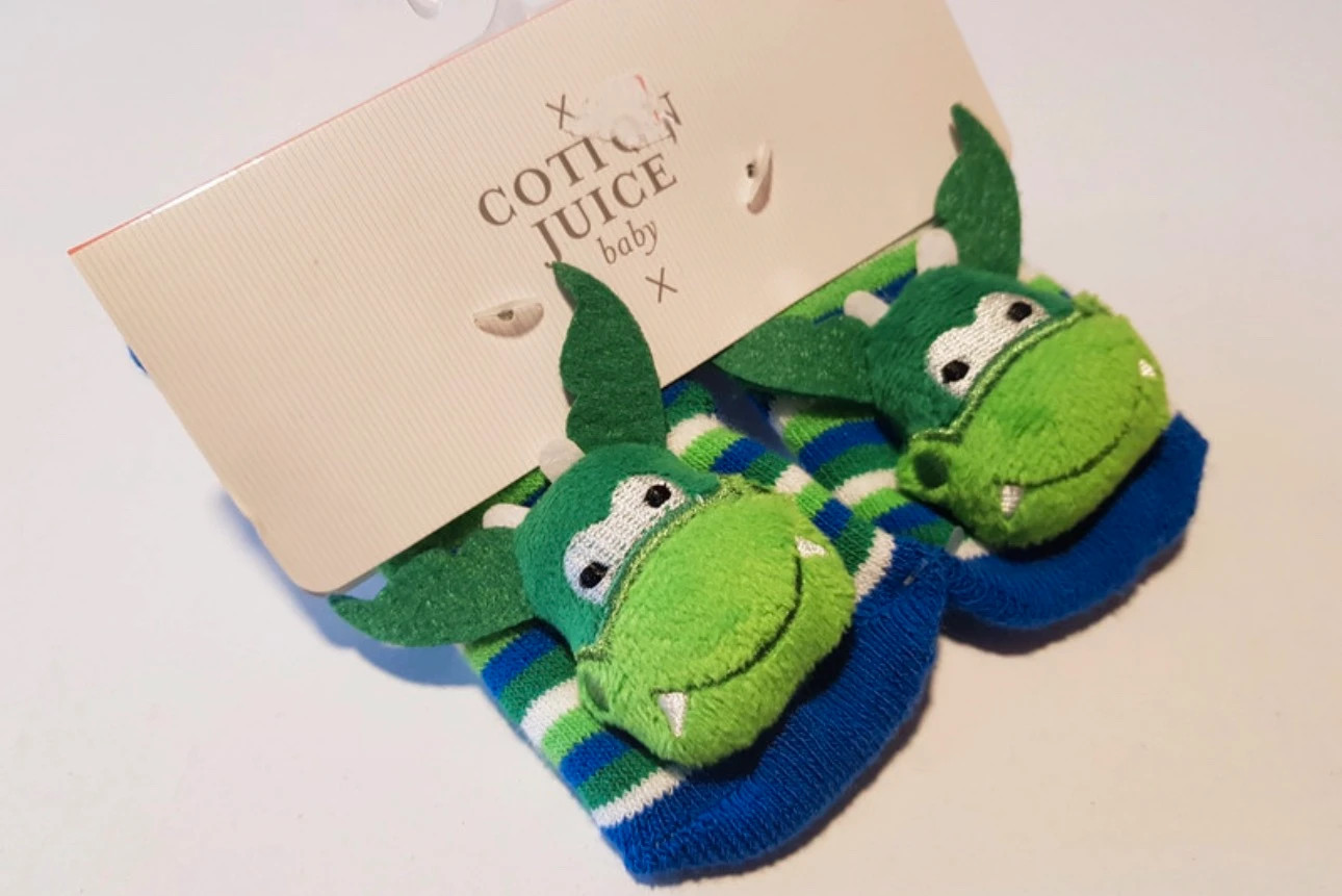 *calcetines sonajero bebe dragon algodonal cotton juice 0 3m nuevos – COTTON JUICE – taille 13-15 4